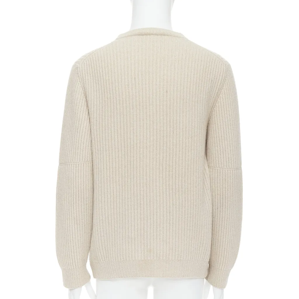 Ermenegildo Zegna Panelled Rib Sweater Beige Cashmere Good - Box View