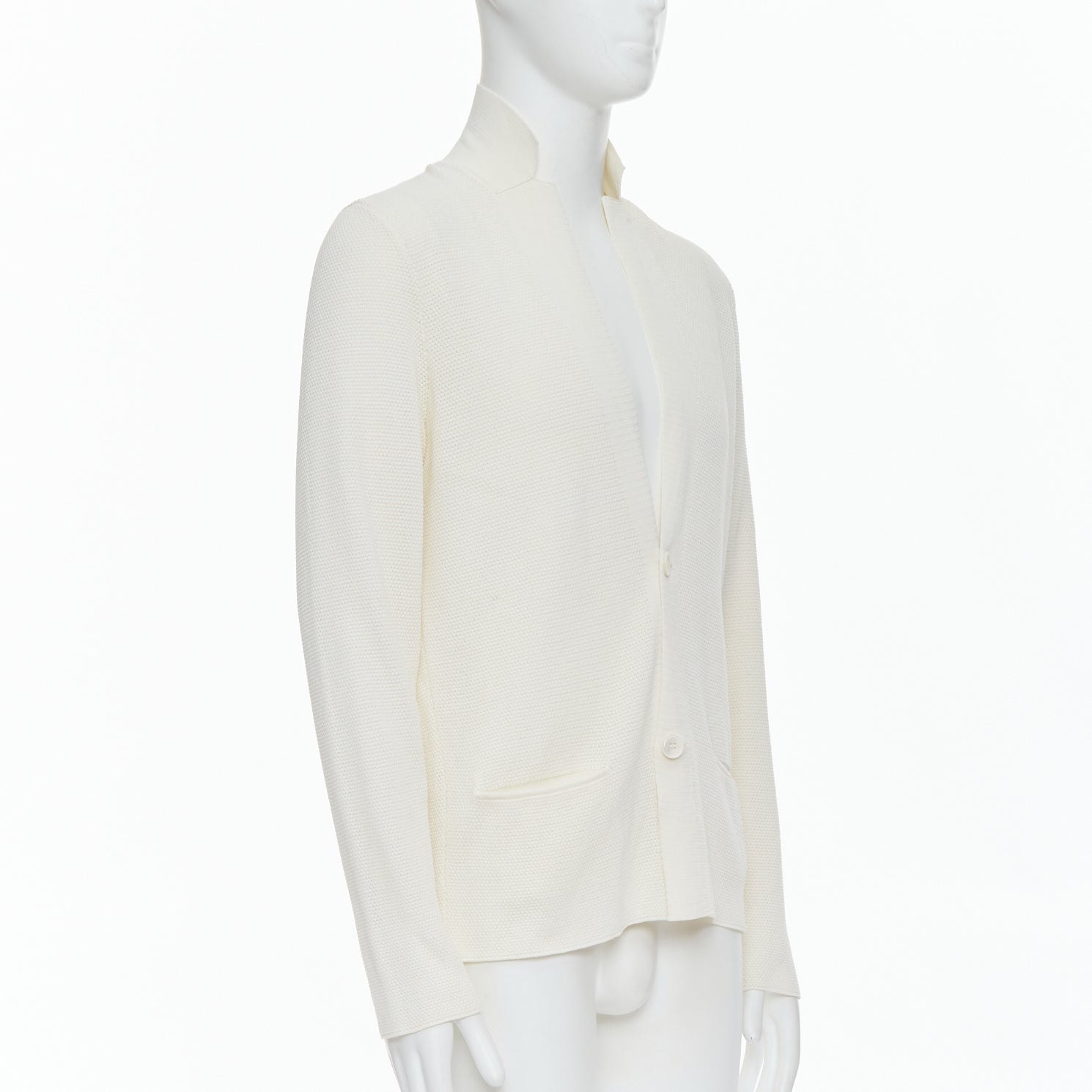 Lanvin Cream Skinny Lapel Blazer - Image 6