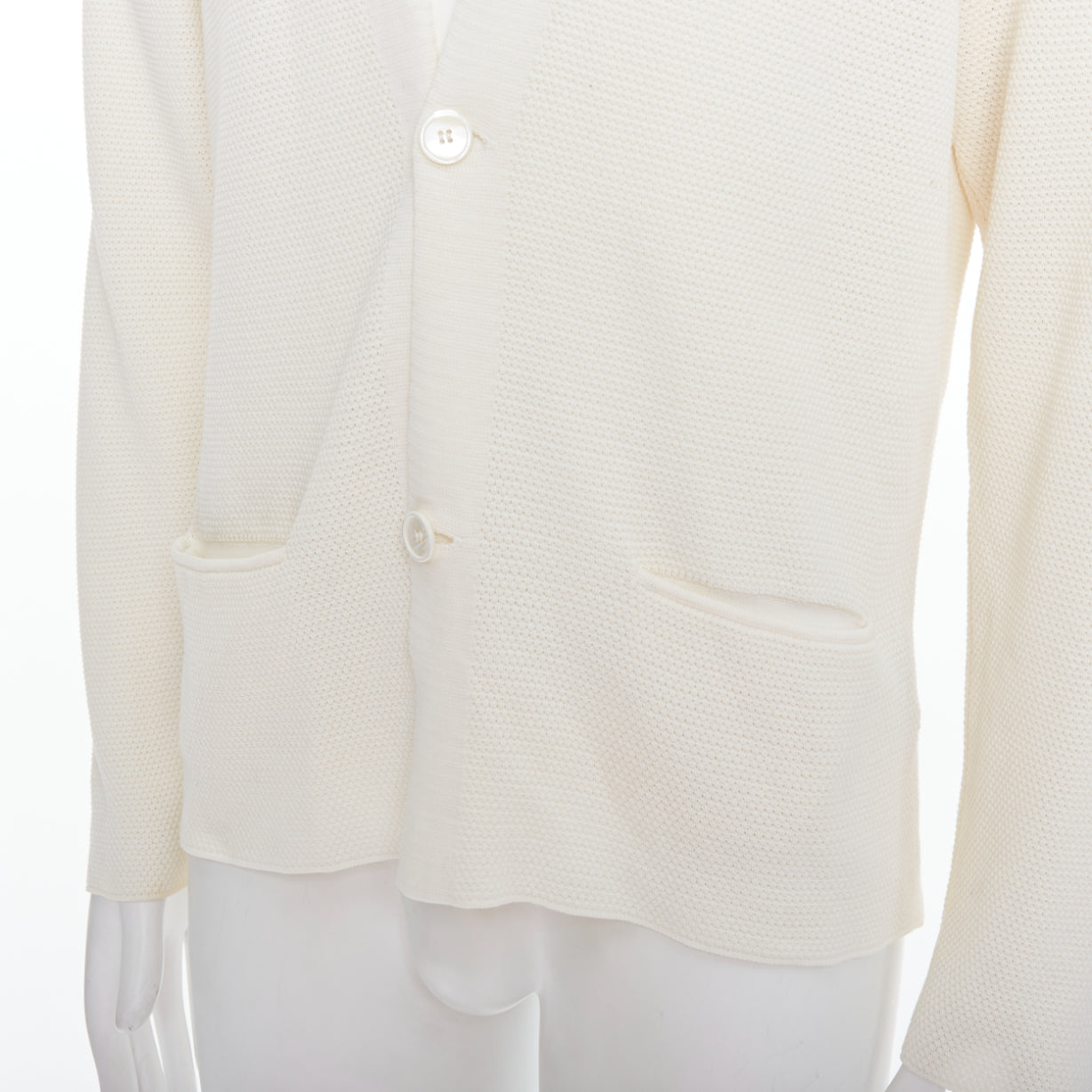 Lanvin Cream Skinny Lapel Blazer - Detail 2