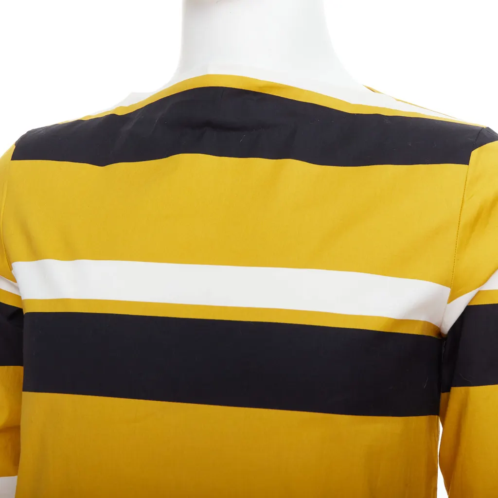 Prada Sailor Stripe Shirt Yellow Cotton Never worn, with tag - Back View