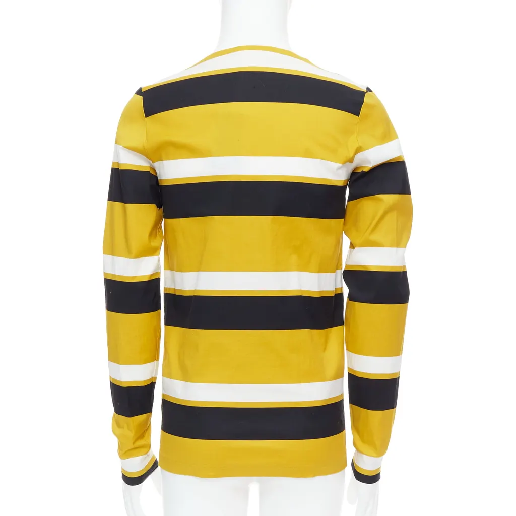 Prada Sailor Stripe Shirt Yellow Cotton Never worn, with tag - Box View