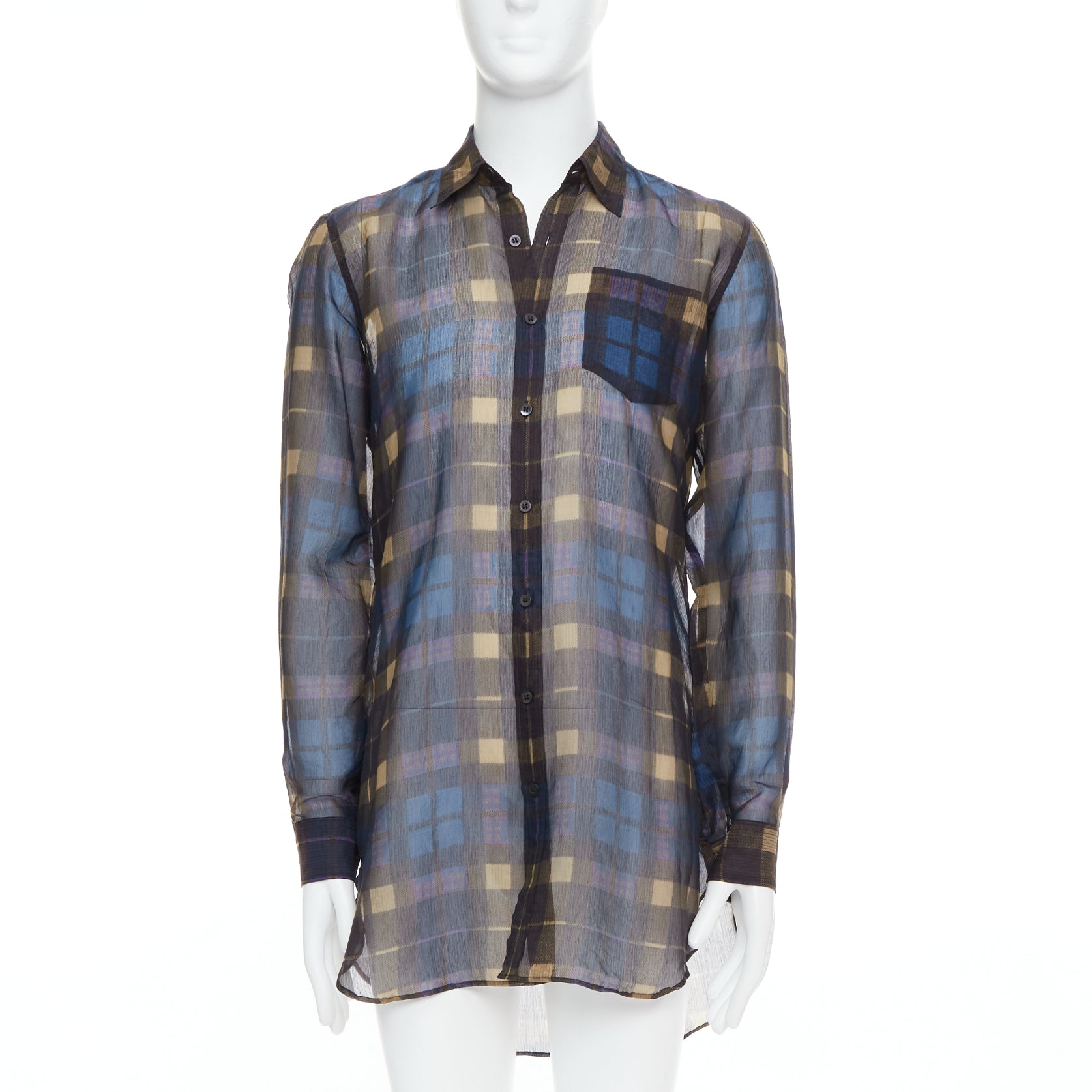 Dries Van Noten Sheer Checked Shirt