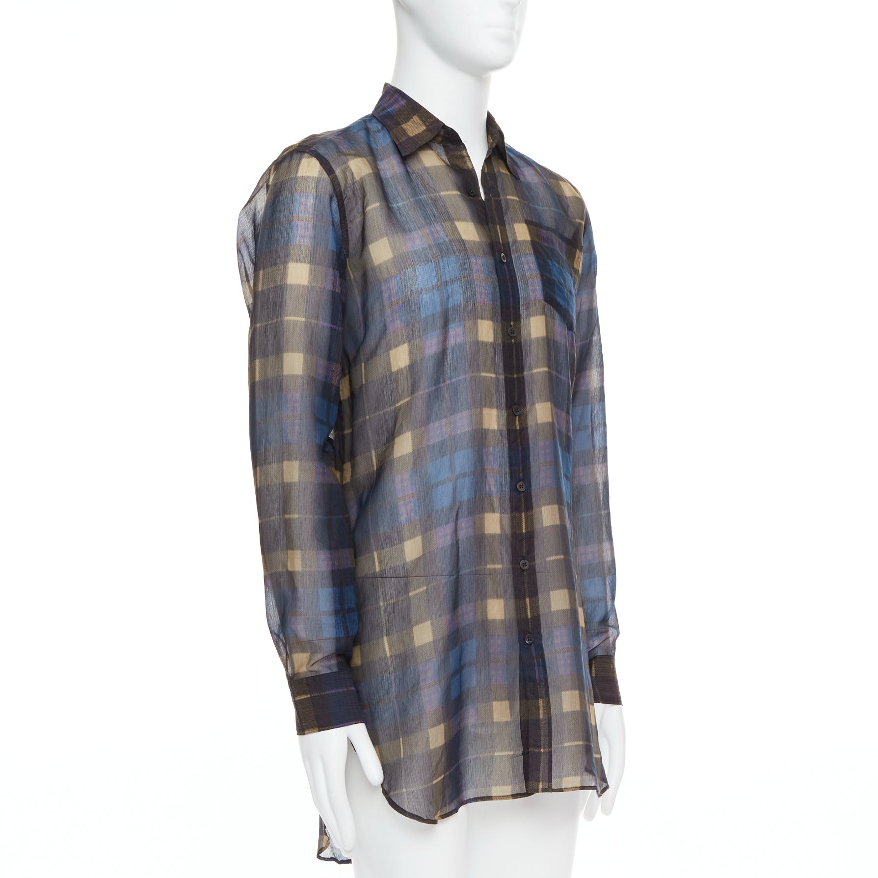 Dries Van Noten Sheer Checked Shirt - Image 6