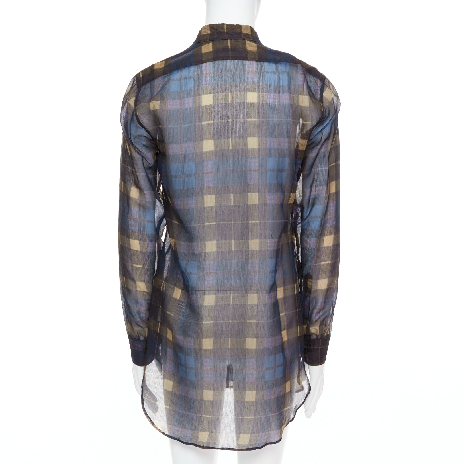 Dries Van Noten Sheer Checked Shirt - Side view