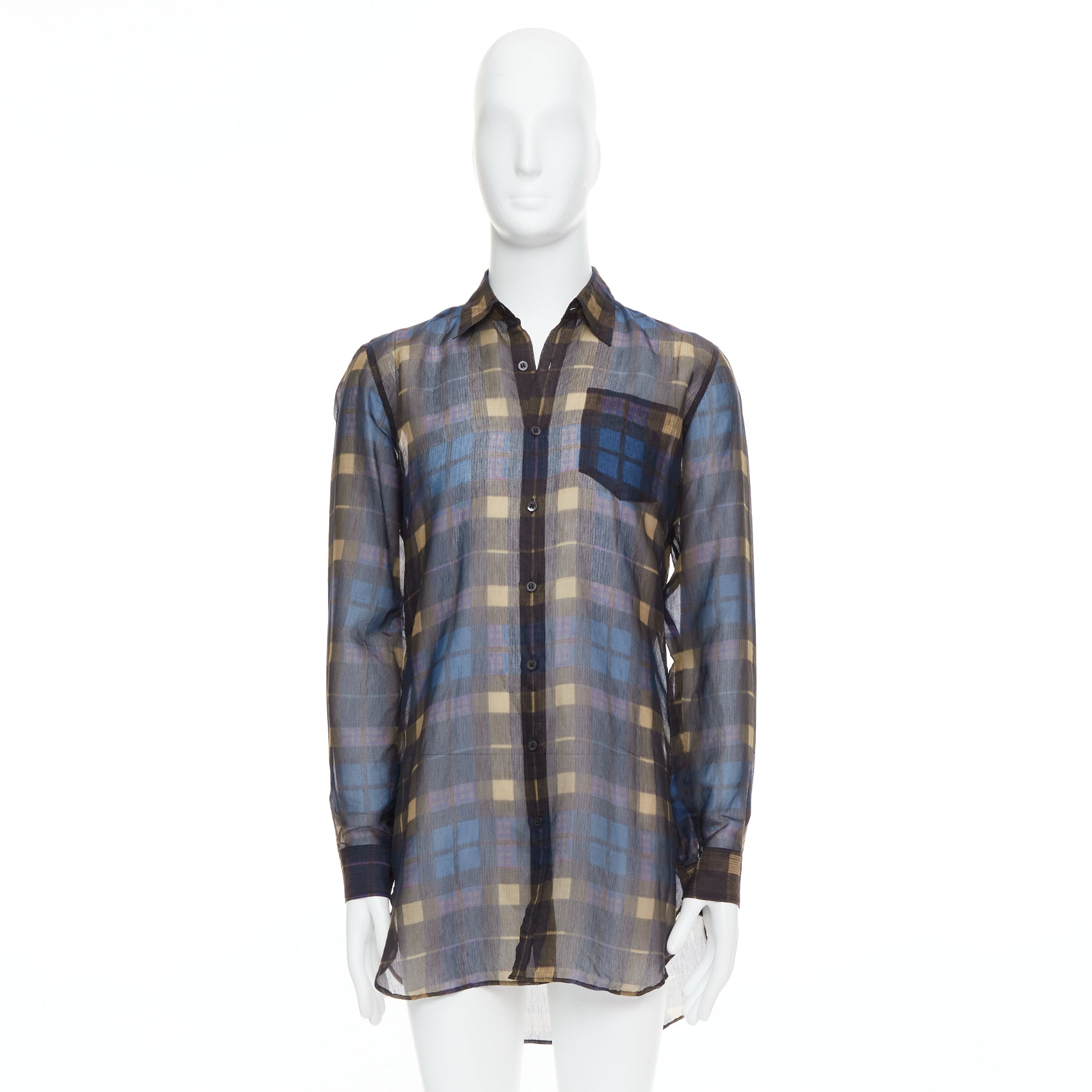 Dries Van Noten Sheer Checked Shirt - Image 11