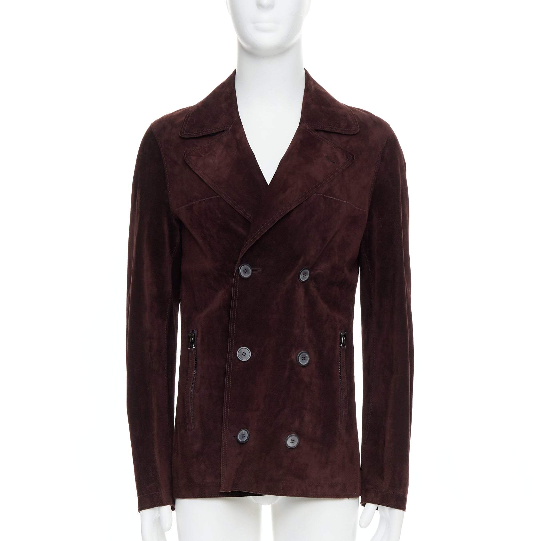 Lanvin Brown Suede Double Jacket