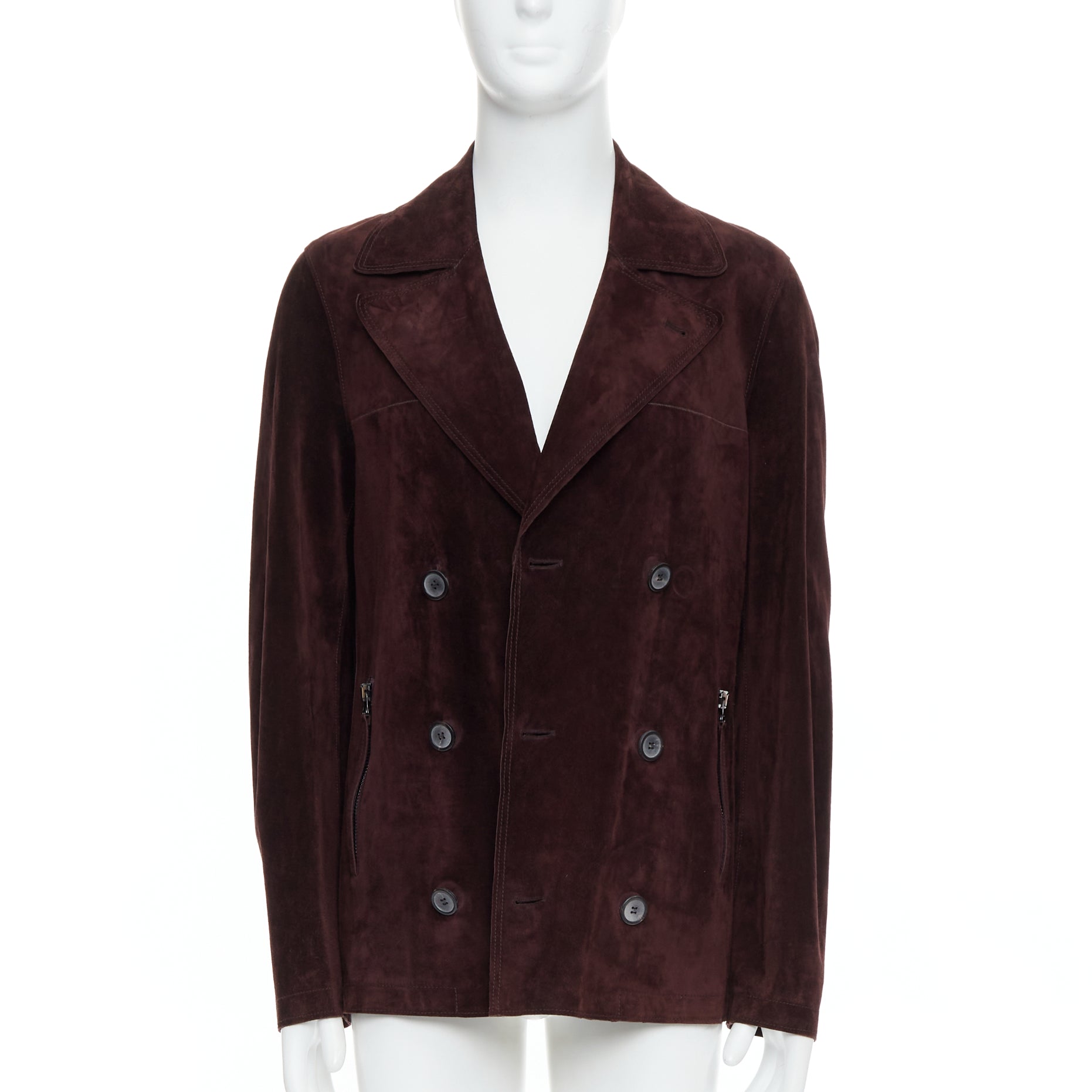 Lanvin Brown Suede Double Jacket - Image 6