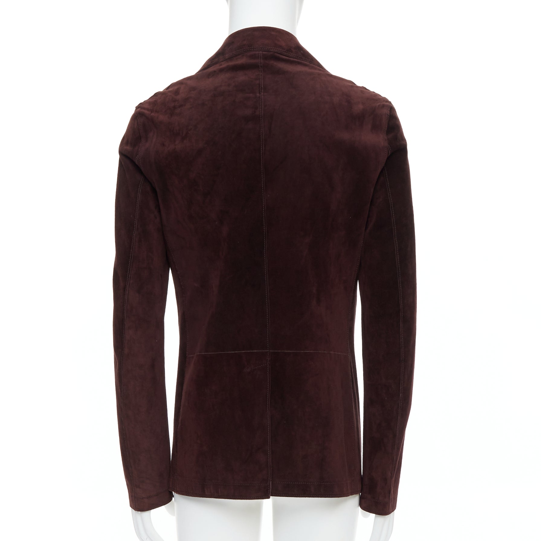 Lanvin Brown Suede Double Jacket - Detail 1