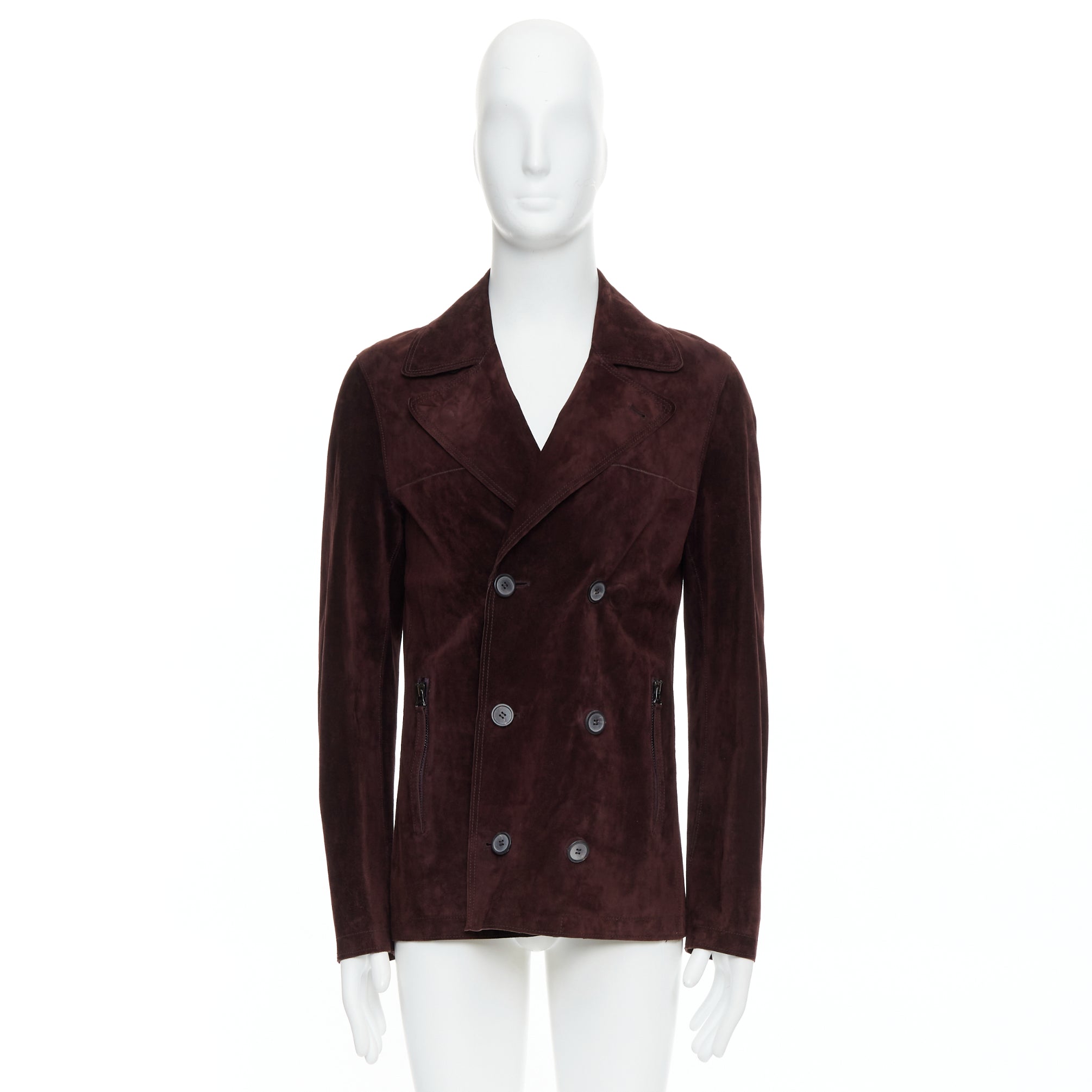 Lanvin Brown Suede Double Jacket - Image 12