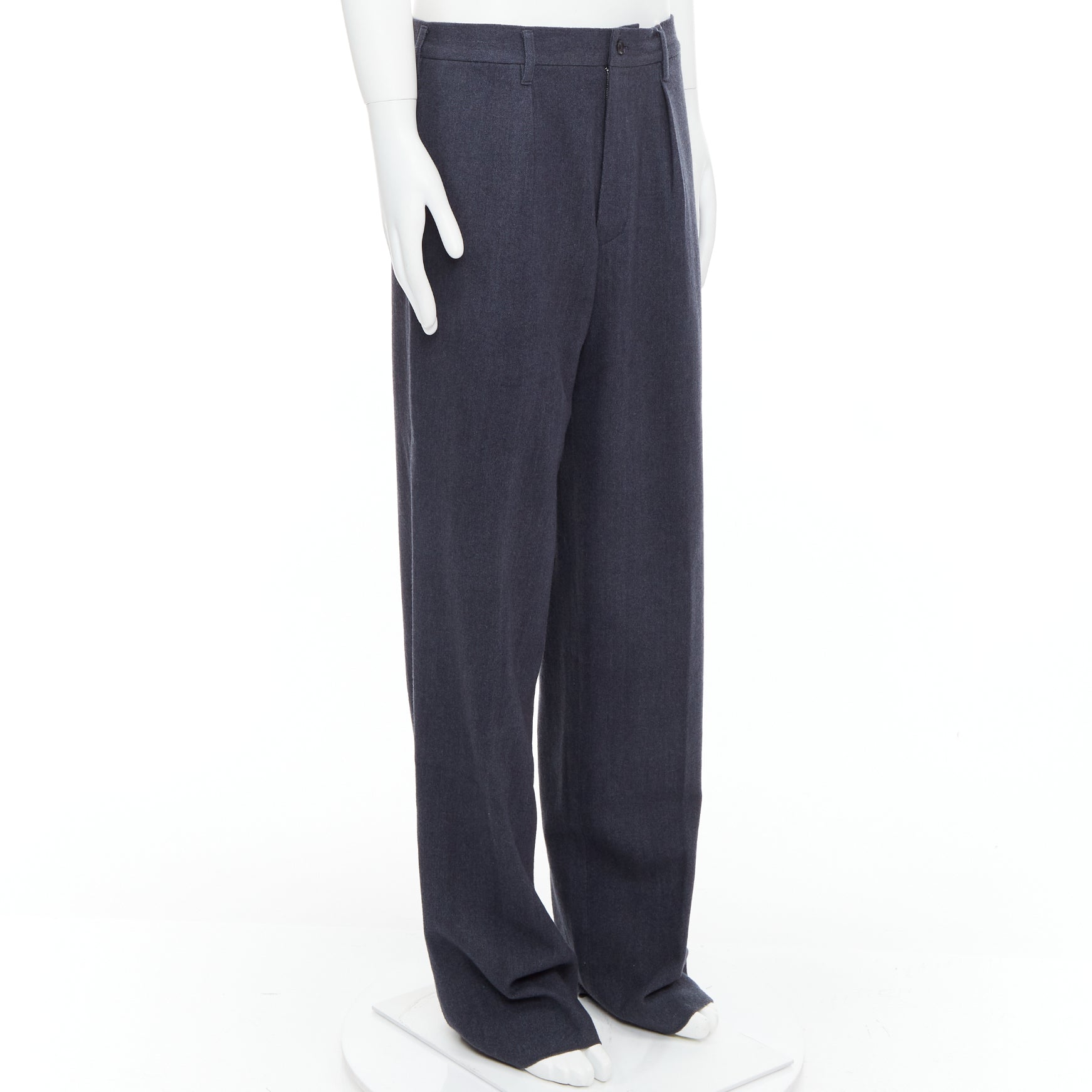 Yohji Yamamoto Pleated Tapered Pants - Image 6