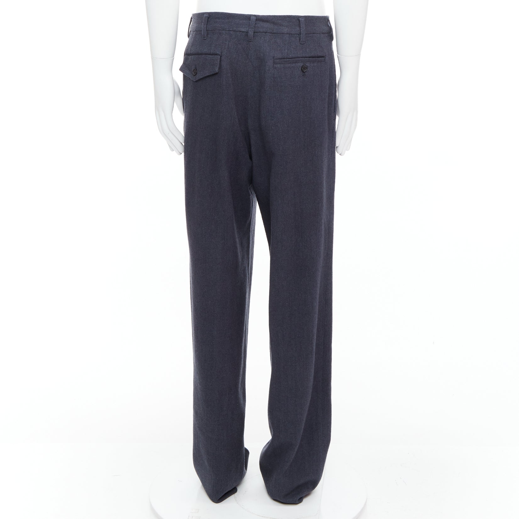 Yohji Yamamoto Pleated Tapered Pants - Side view