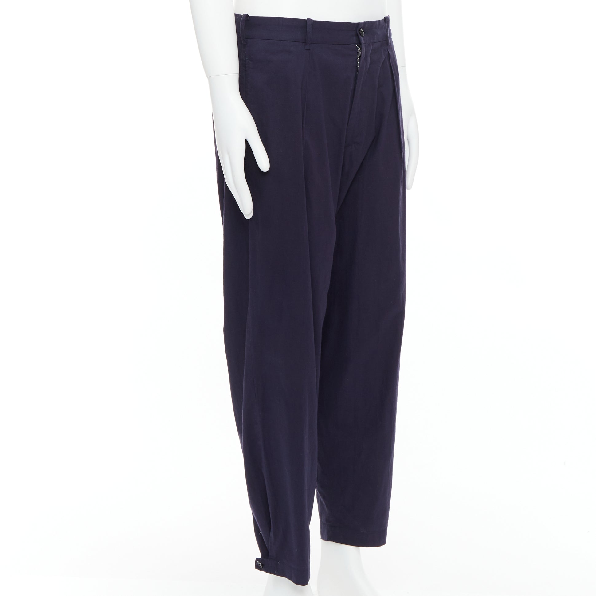 Yohji Yamamoto Cotton Pleated Pants - Image 6