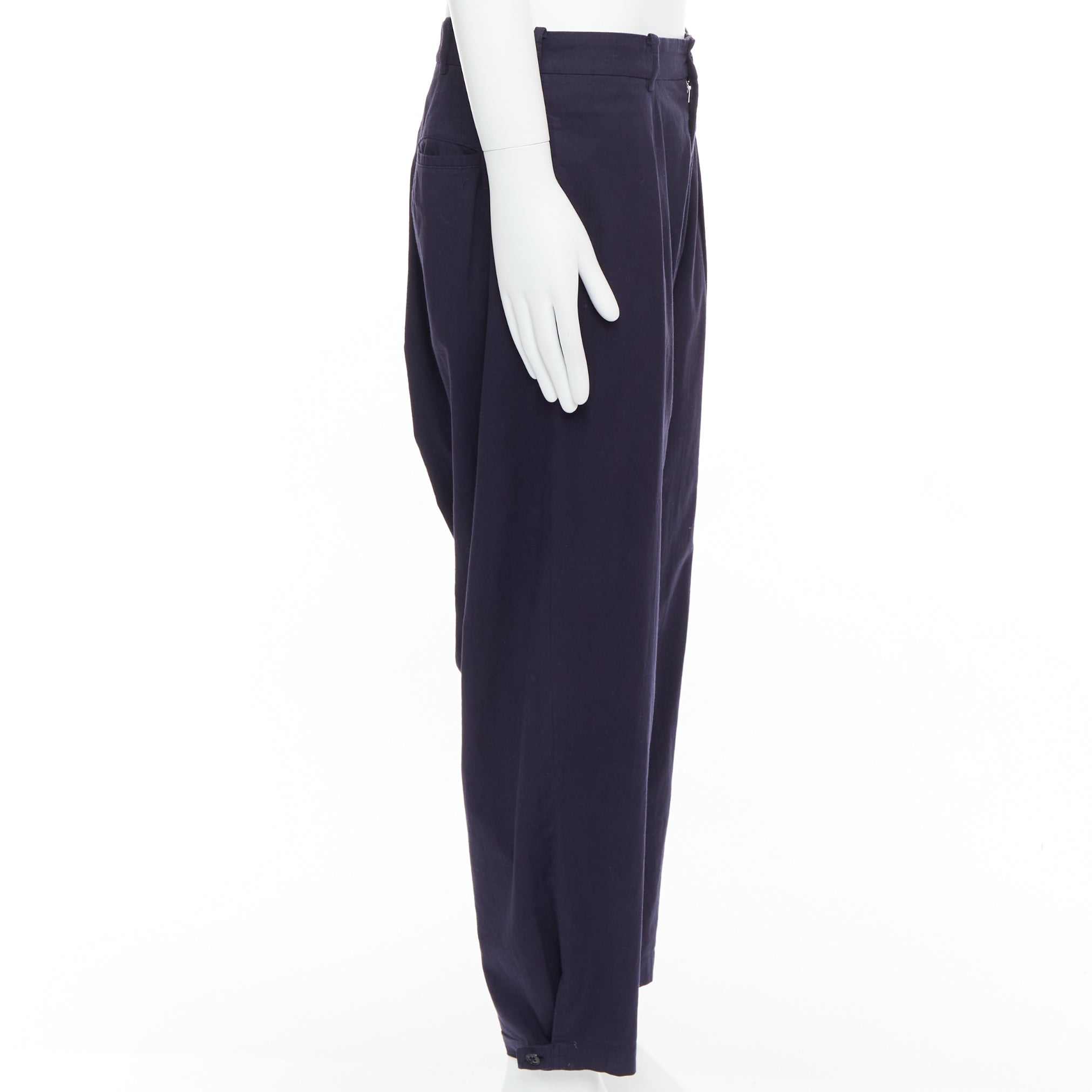 Yohji Yamamoto Cotton Pleated Pants - 4