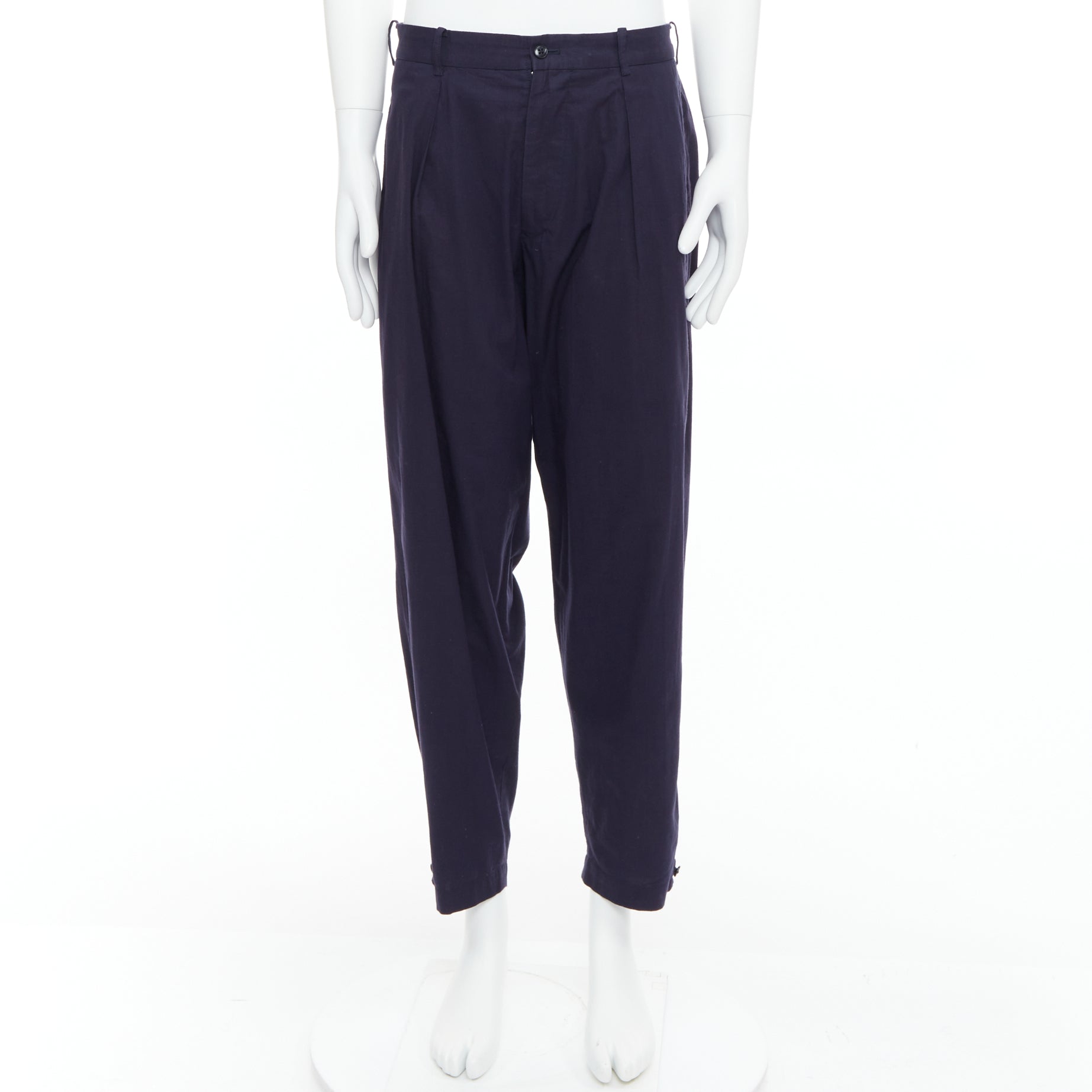 Yohji Yamamoto Cotton Pleated Pants - Image 11
