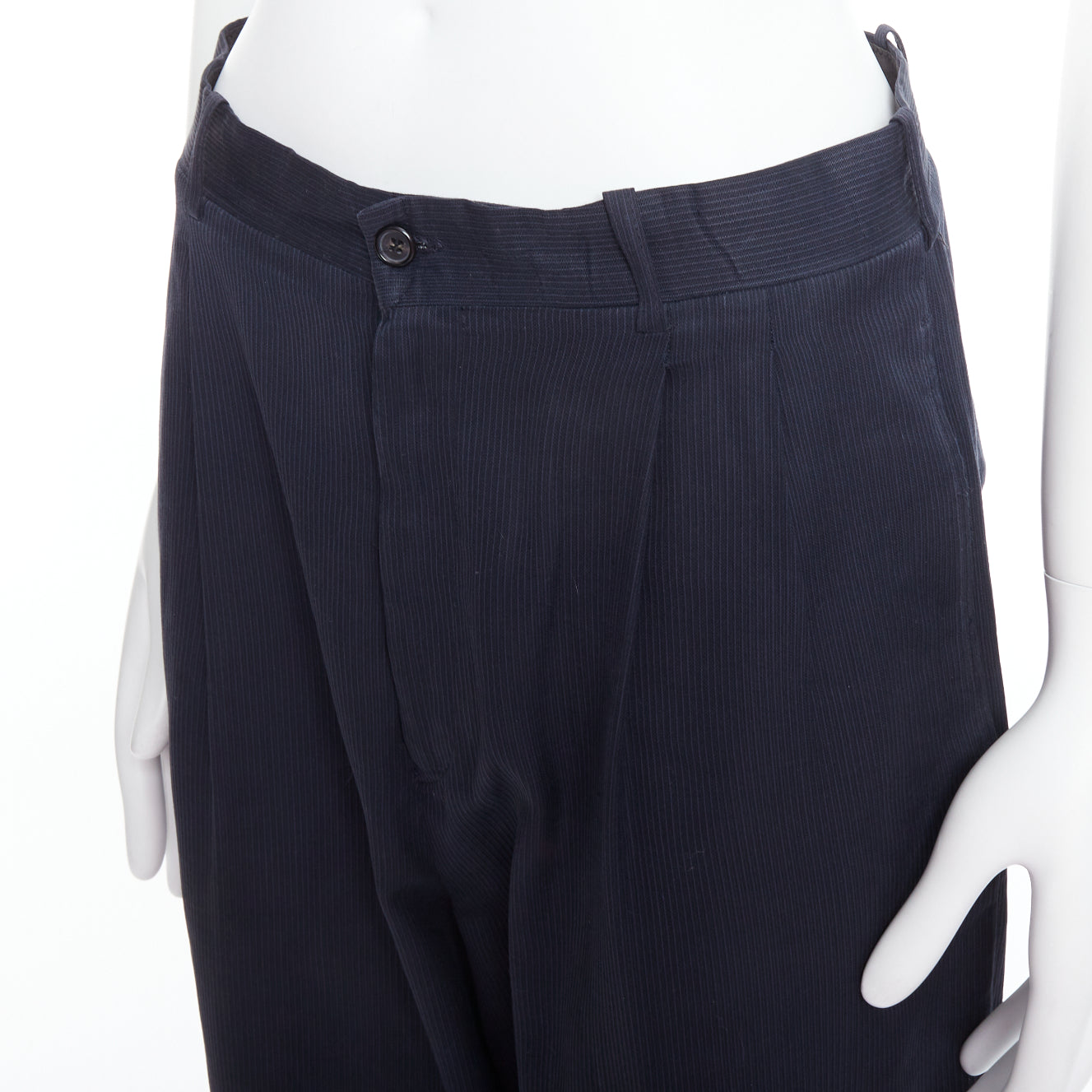 Yohji Yamamoto Pinstripe Wide Pants - Back view