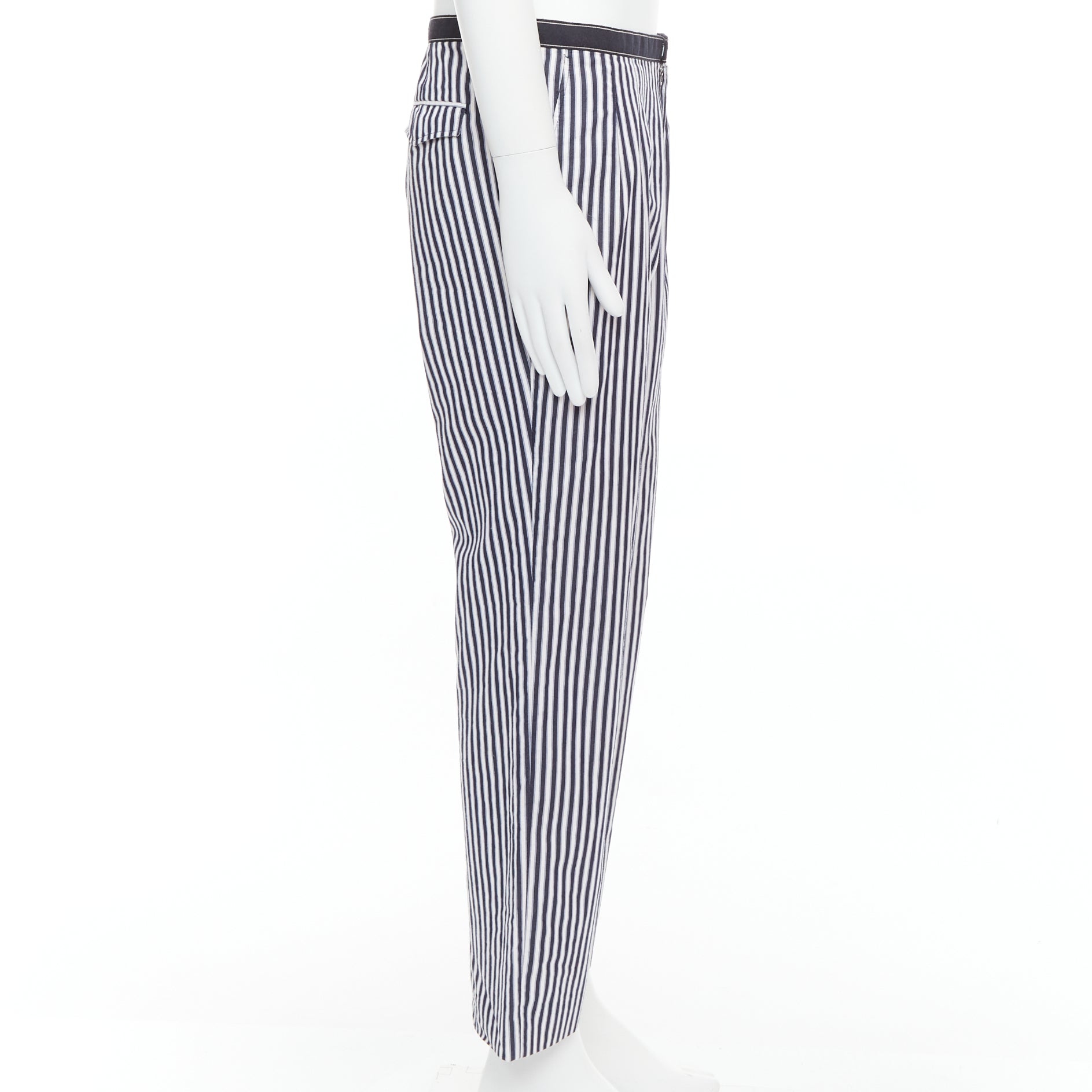 Dries Van Noten Striped Trim Pants - 4