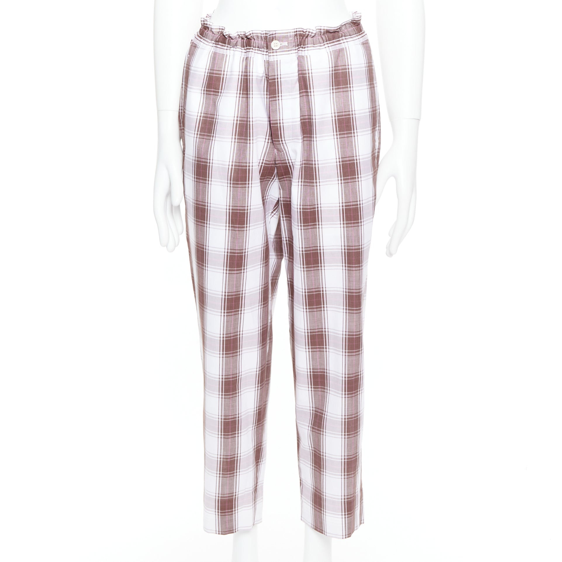 Comme Des Garcons Checkered Tapered Pants