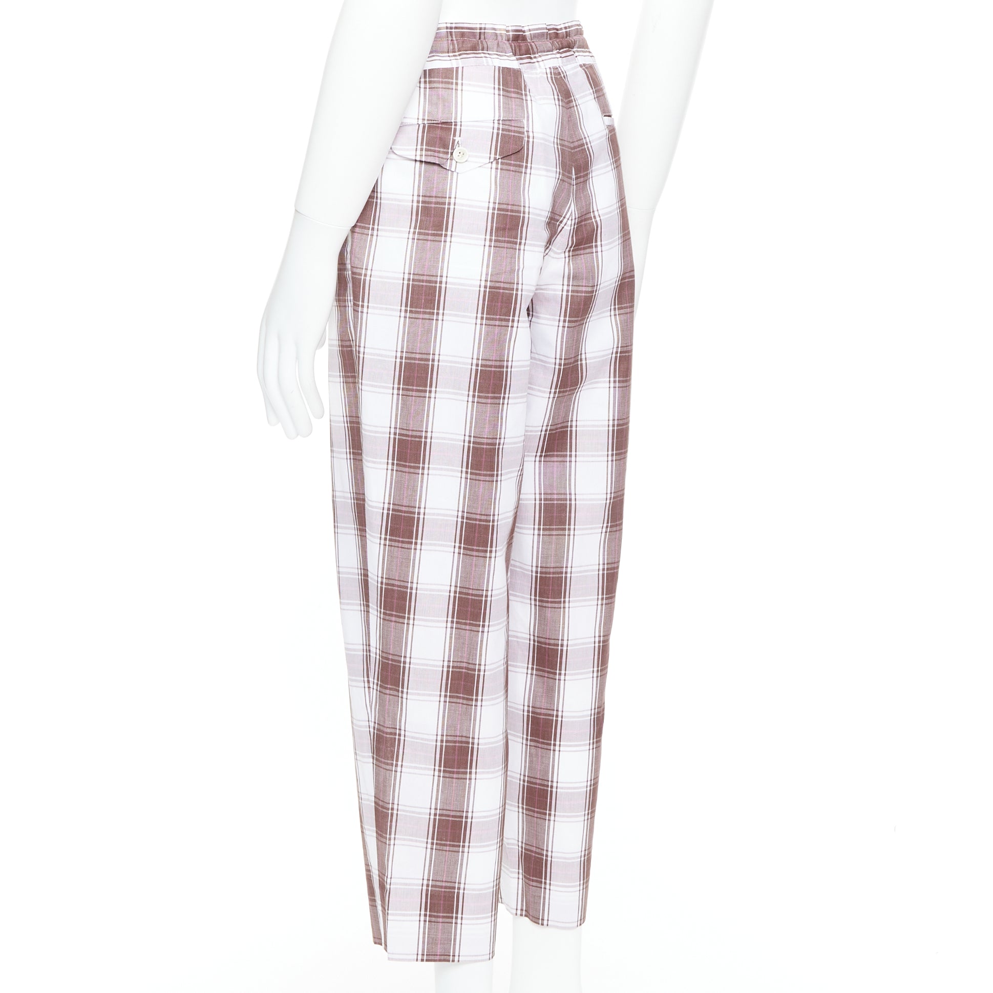 Comme Des Garcons Checkered Tapered Pants - Side view