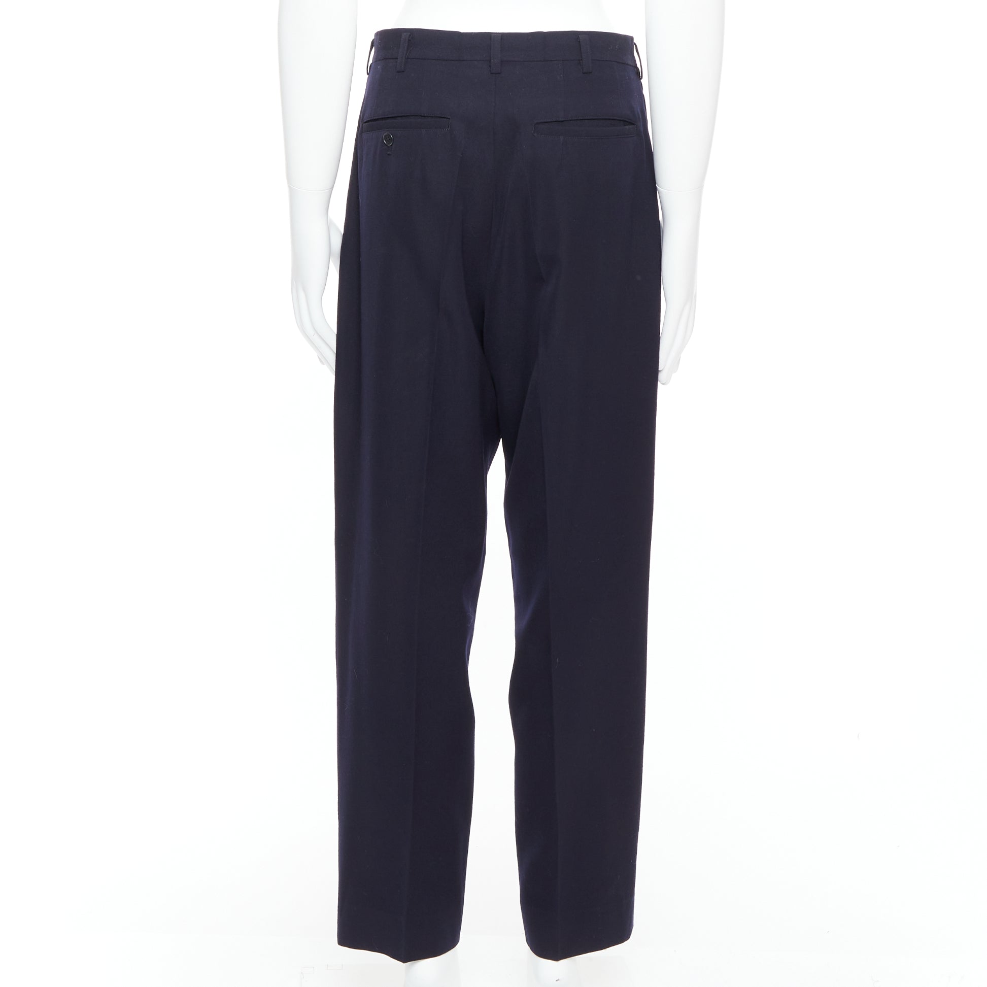 Yohji Yamamoto Pleated Wool Pants - Side view