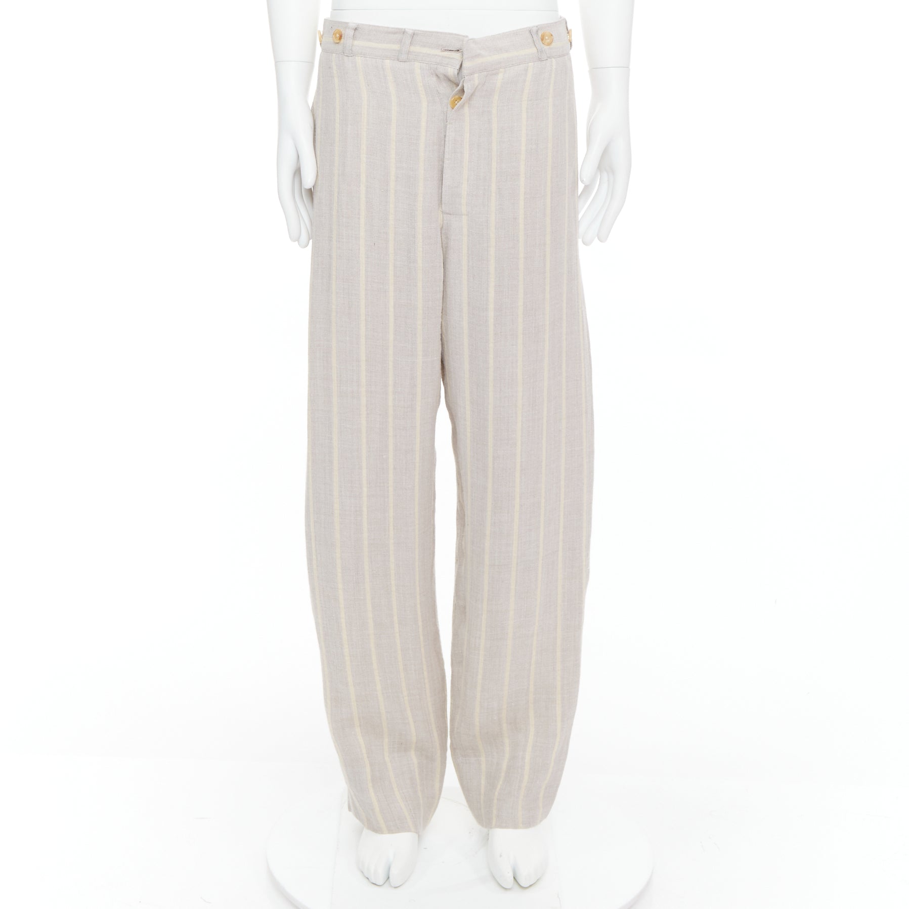 Yohji Yamamoto Striped Wide Pants