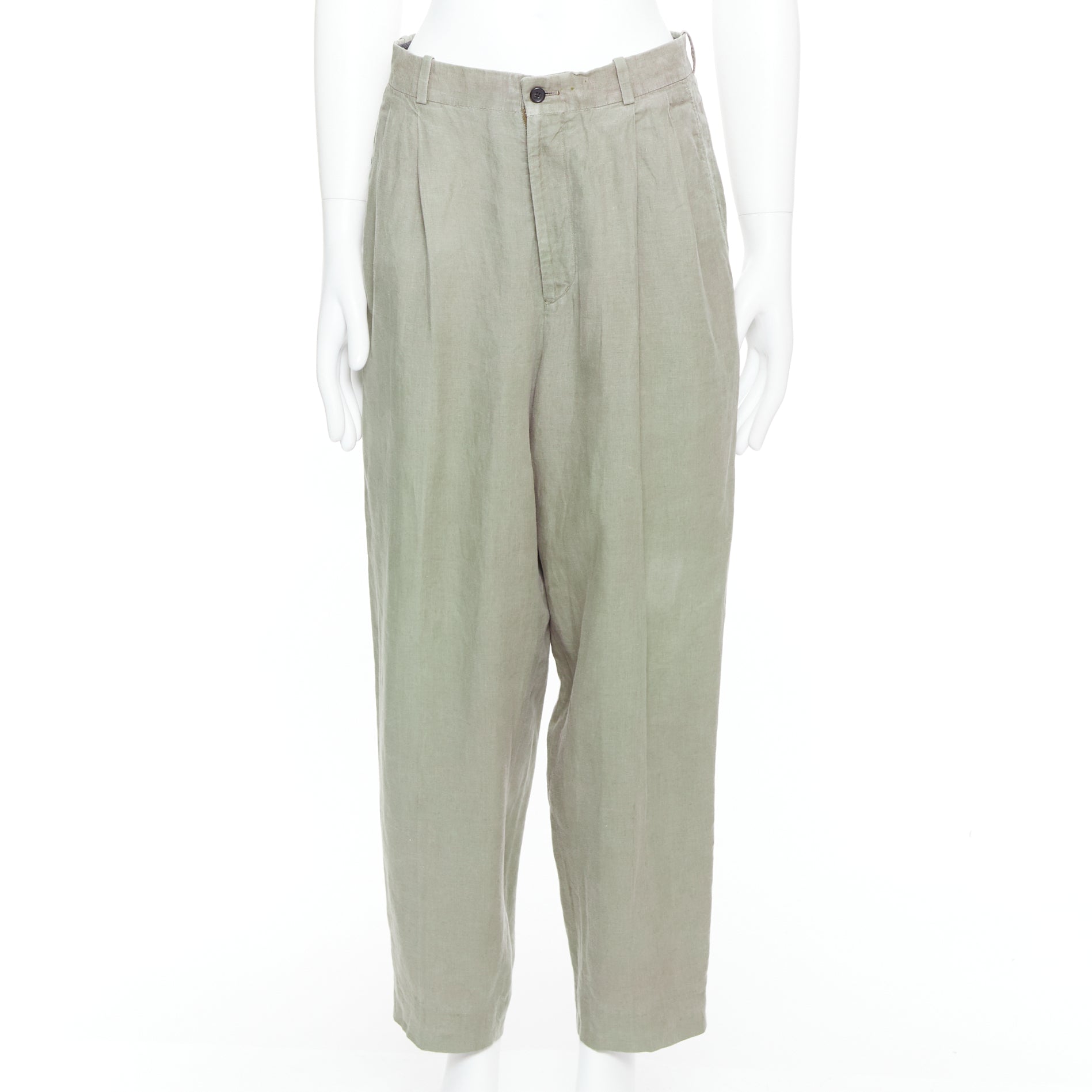 Yohji Yamamoto Linen Pleated Pants