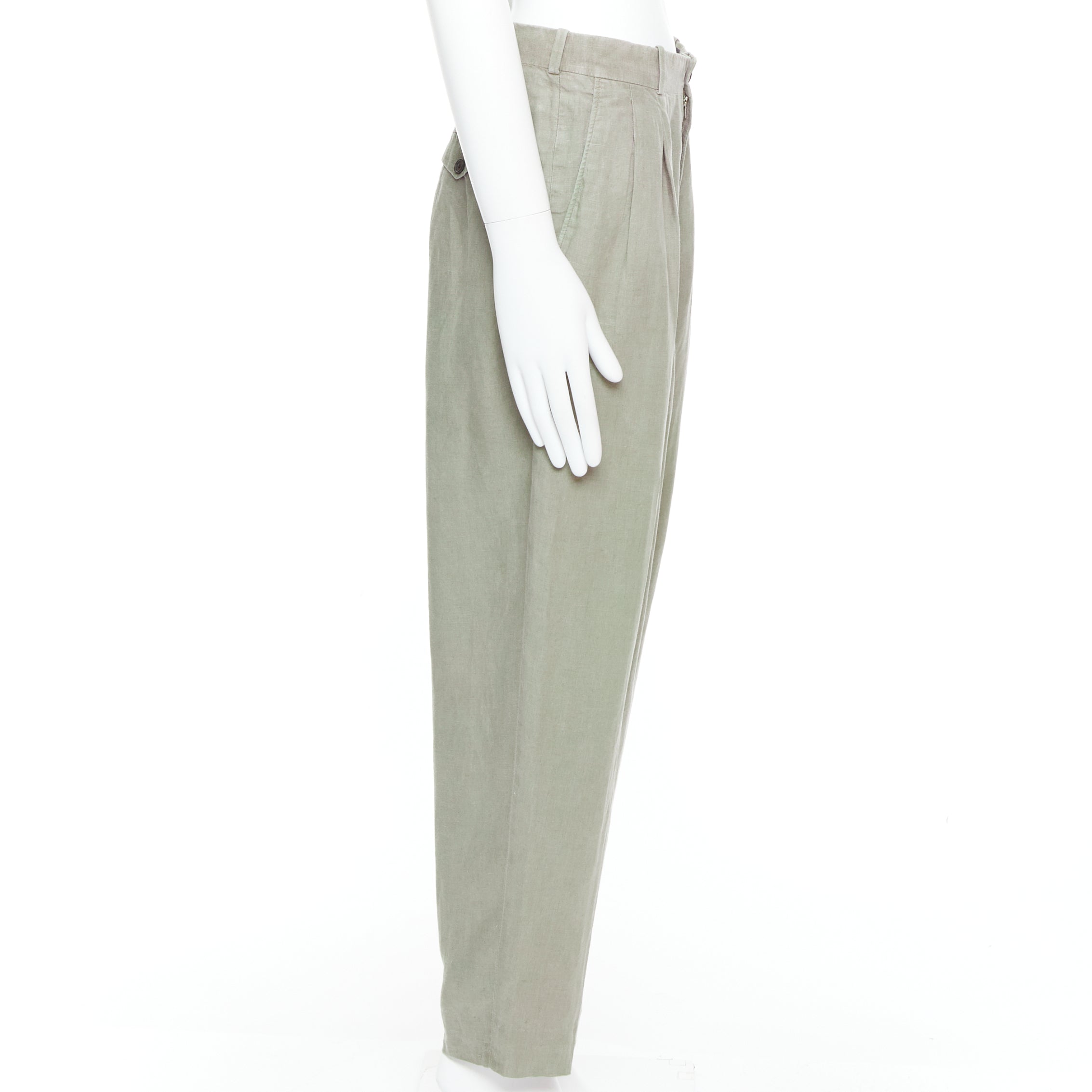 Yohji Yamamoto Linen Pleated Pants - 4
