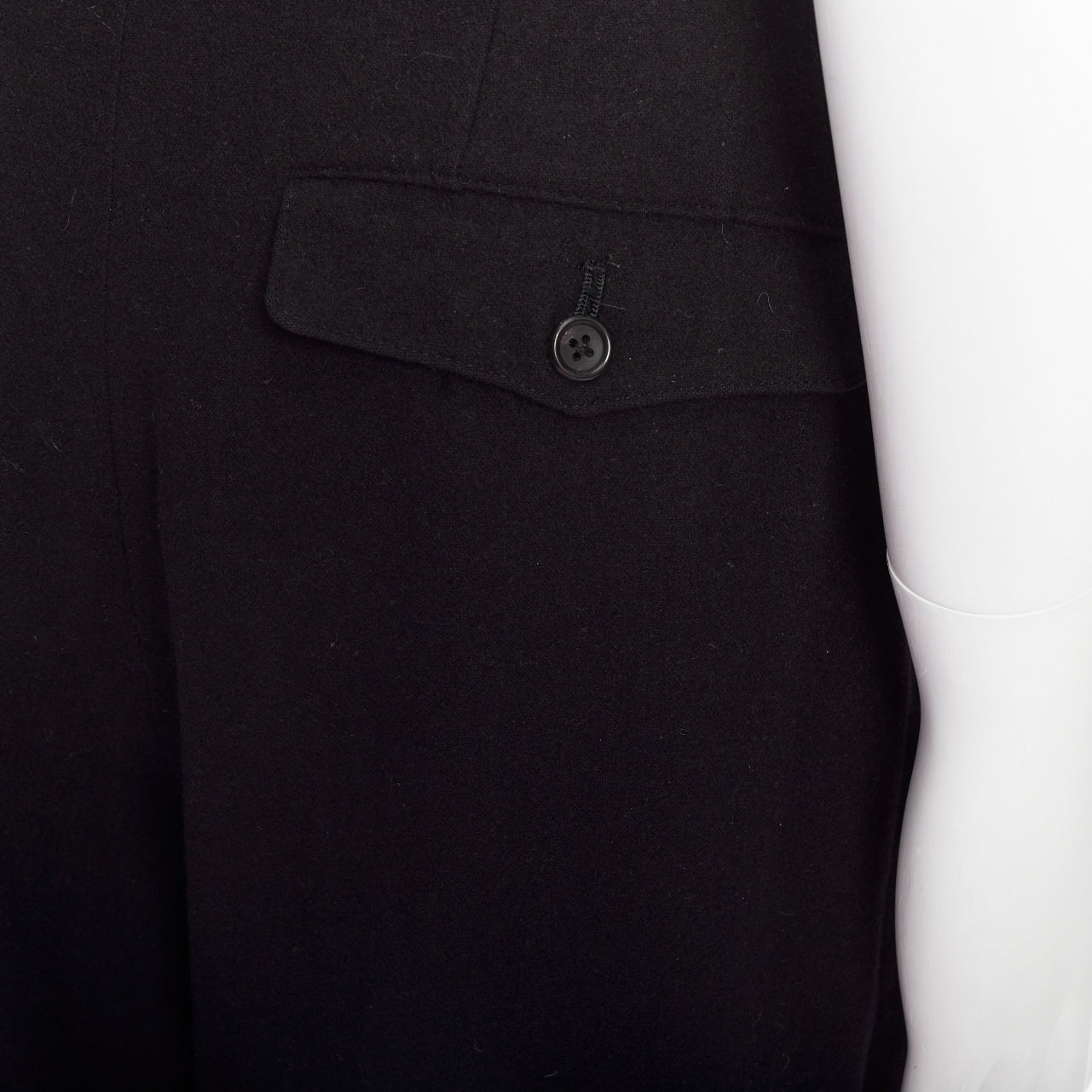 Yohji Yamamoto Pleated Wool Pants - Back view