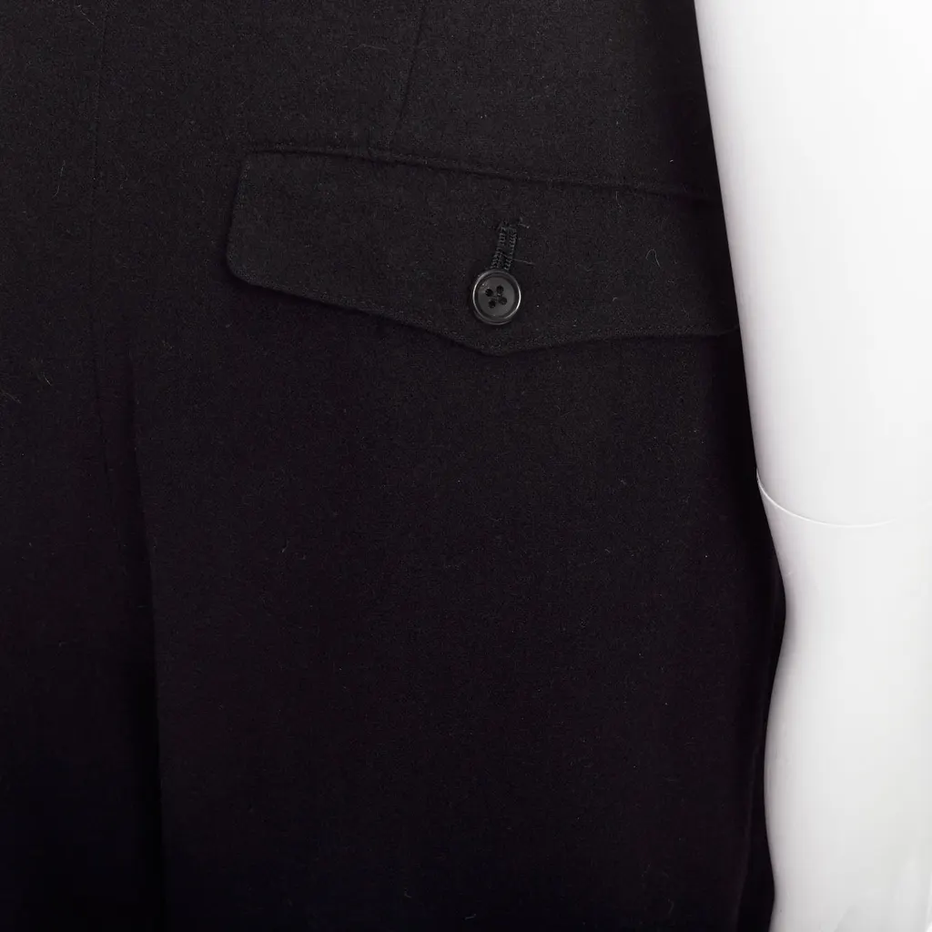 Yohji Yamamoto Pleated Wool Pants Black Wool Never worn - Back View