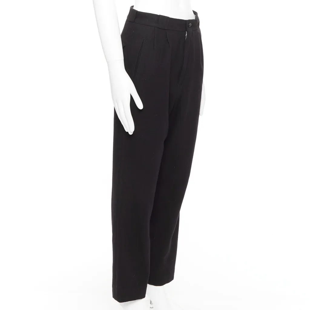 Yohji Yamamoto Pleated Wool Pants Black Wool Never worn - Inside View