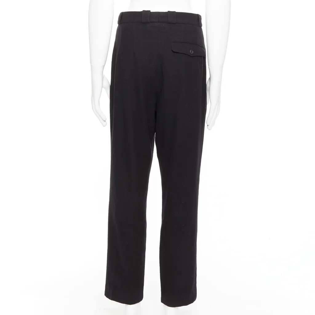 Yohji Yamamoto Pleated Wool Pants Black Wool Never worn - Box View