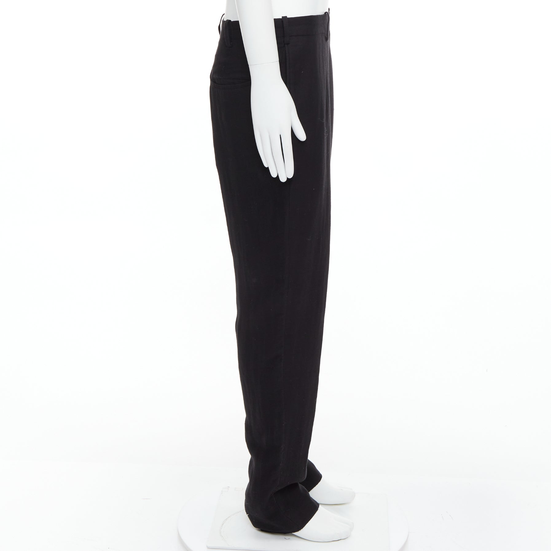 Yohji Yamamoto Tapered Wide Pants - 4