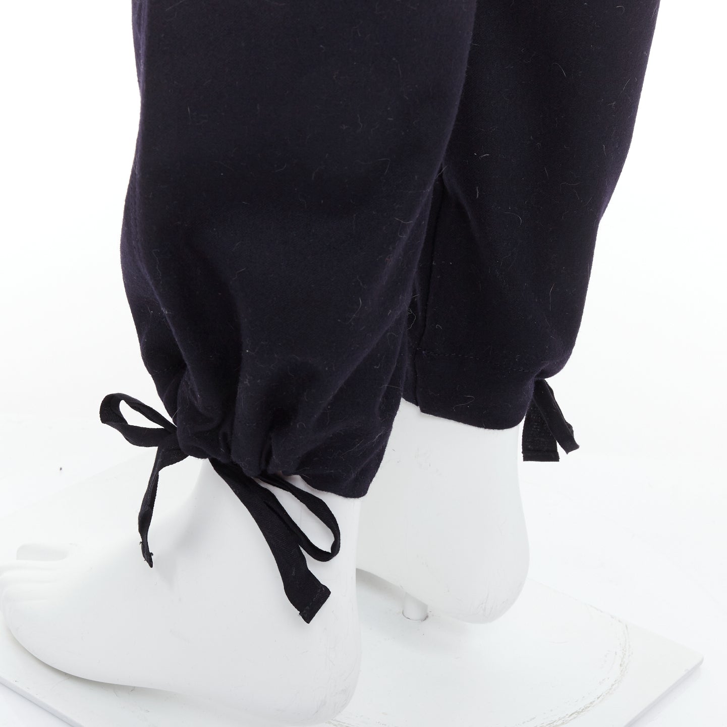 Yohji Yamamoto Drawstring Wide Pants - Back view