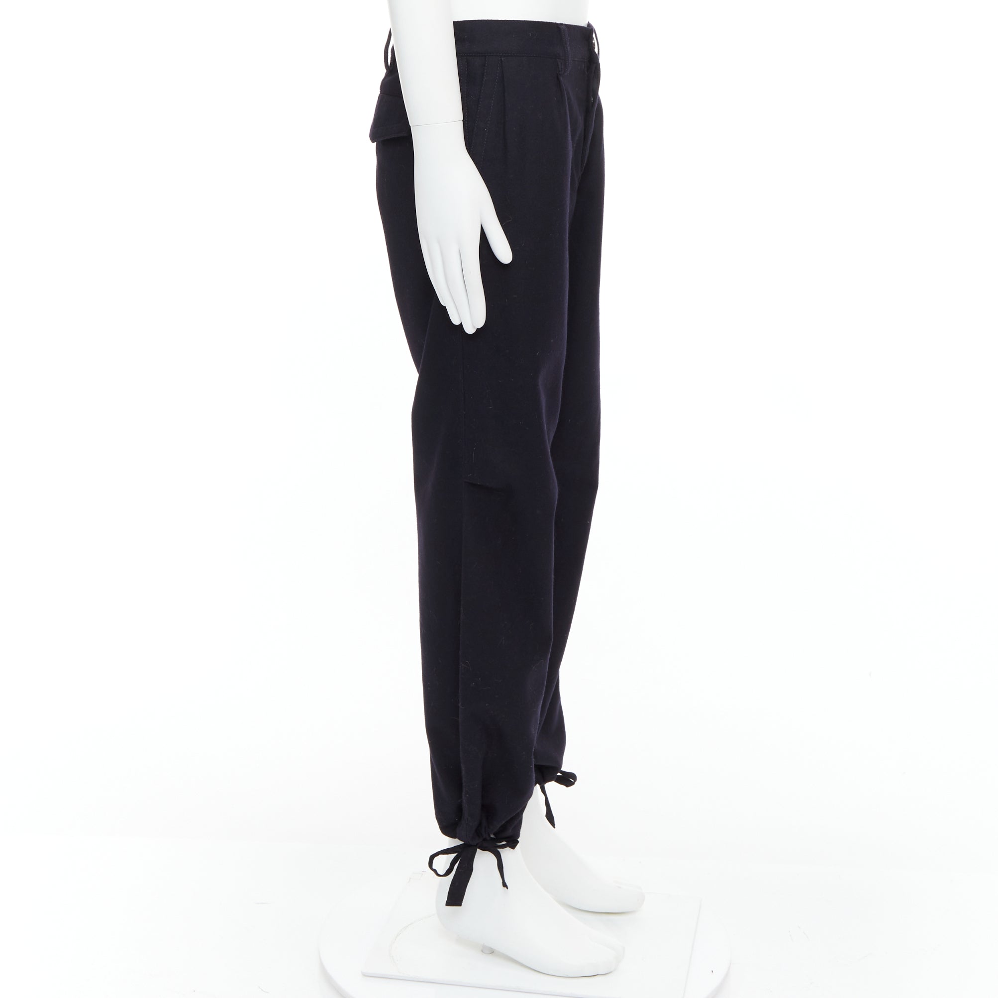 Yohji Yamamoto Drawstring Wide Pants - 4