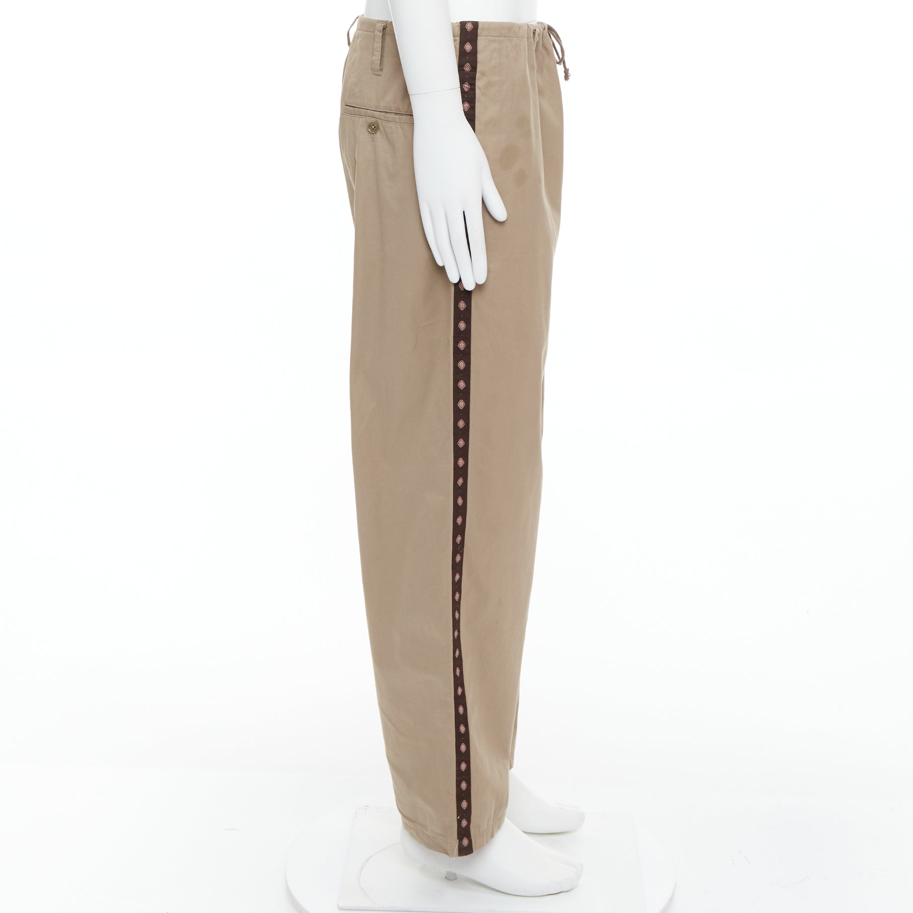 Yohji Yamamoto Ethnic Trim Pants - 4