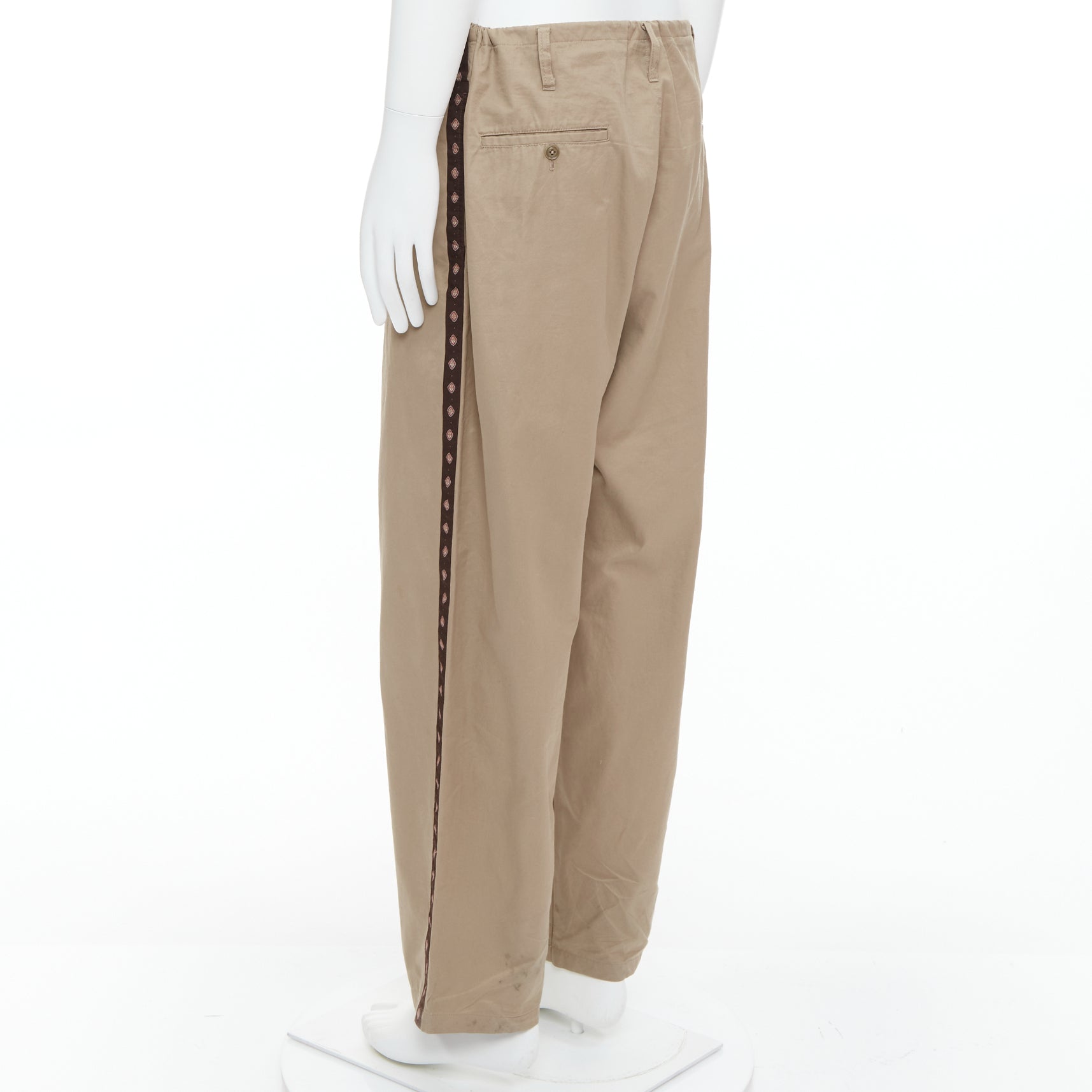 Yohji Yamamoto Ethnic Trim Pants - Detail 1
