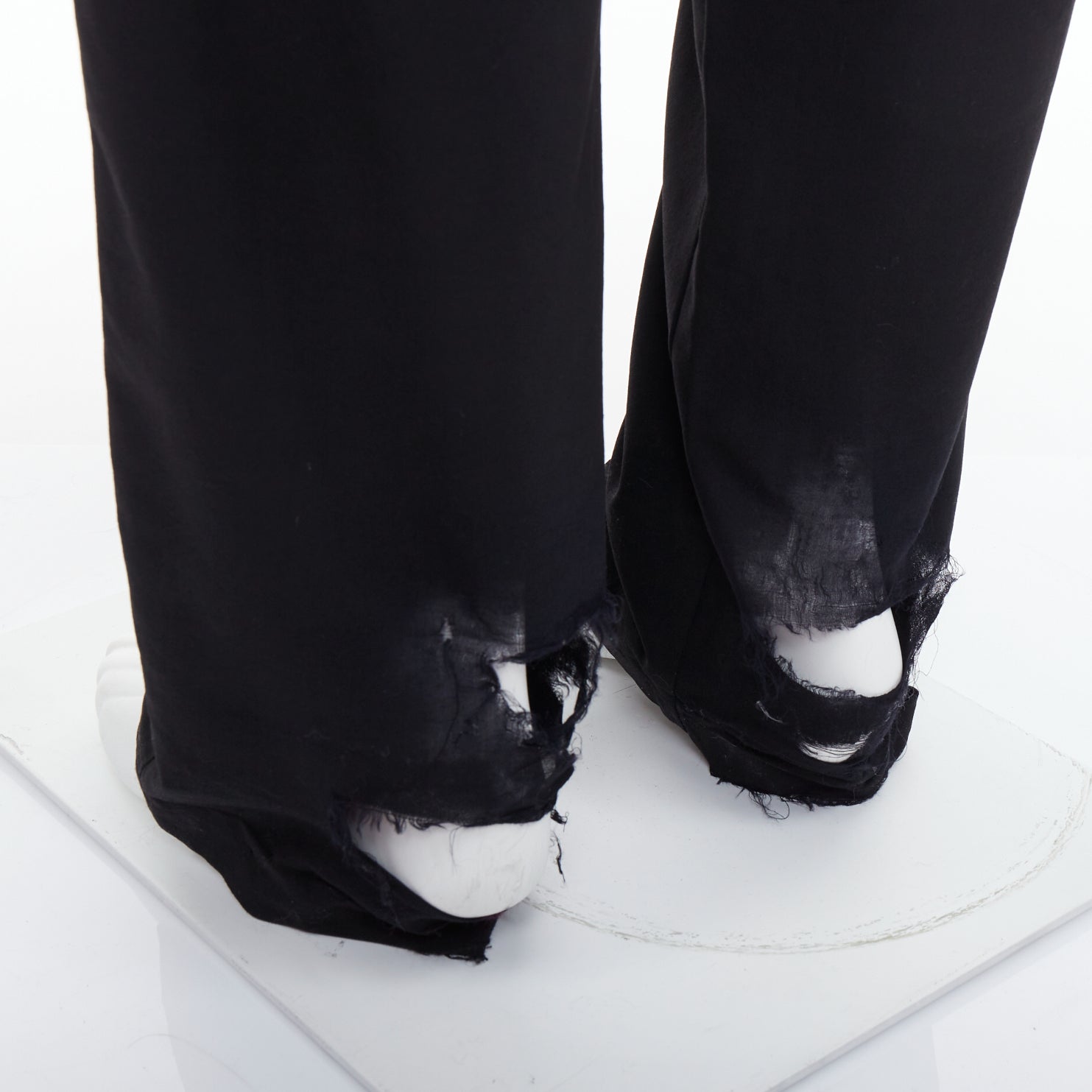 Yohji Yamamoto Distressed Wide Pants - Back view