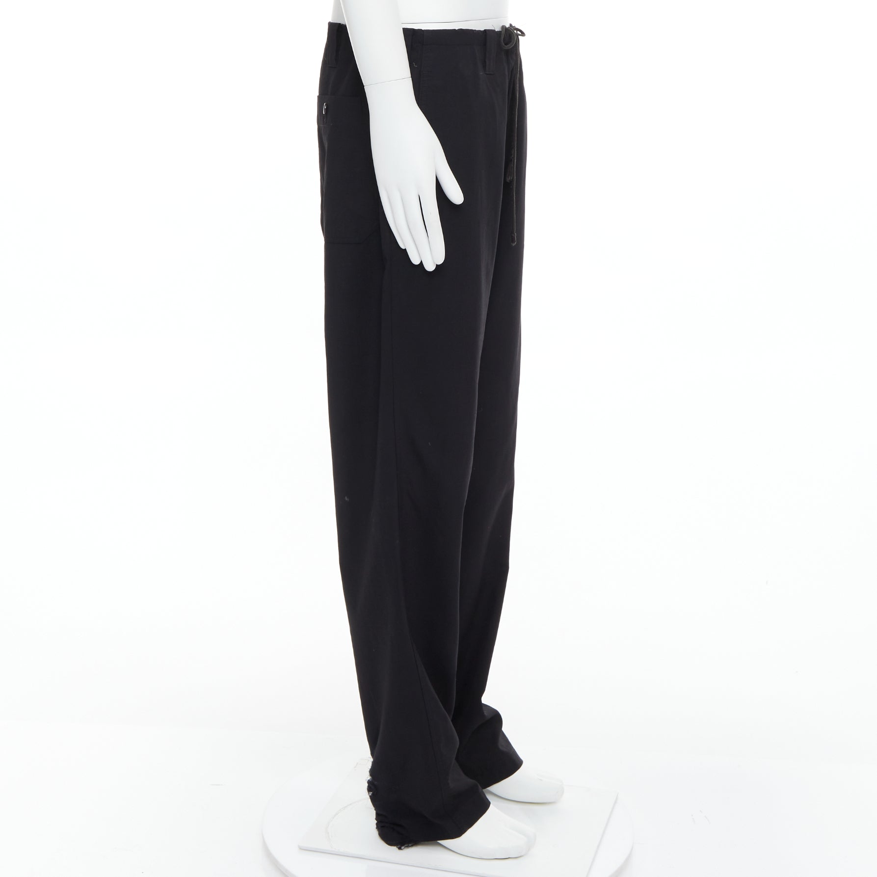 Yohji Yamamoto Distressed Wide Pants - 4