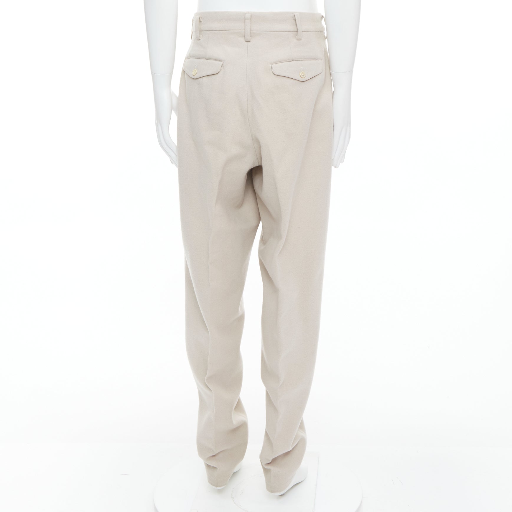 Yohji Yamamoto 3D Pleated Pants - Side view