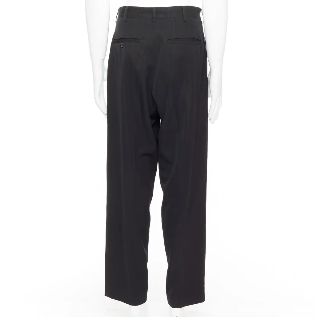 Yohji Yamamoto Pleated Wool Pants Navy Wool Fair - Box View