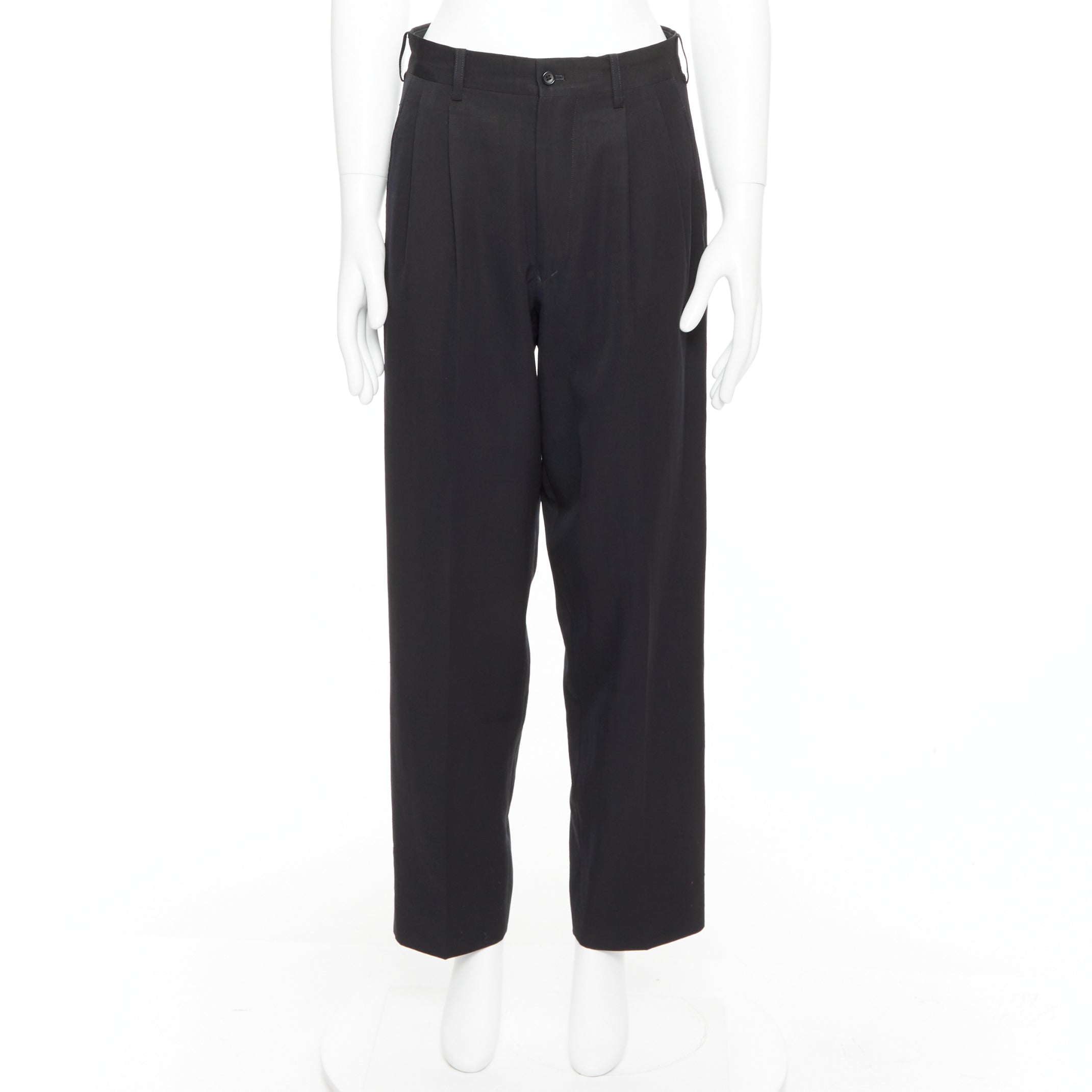 Yohji Yamamoto Pleated Wool Pants - Image 11