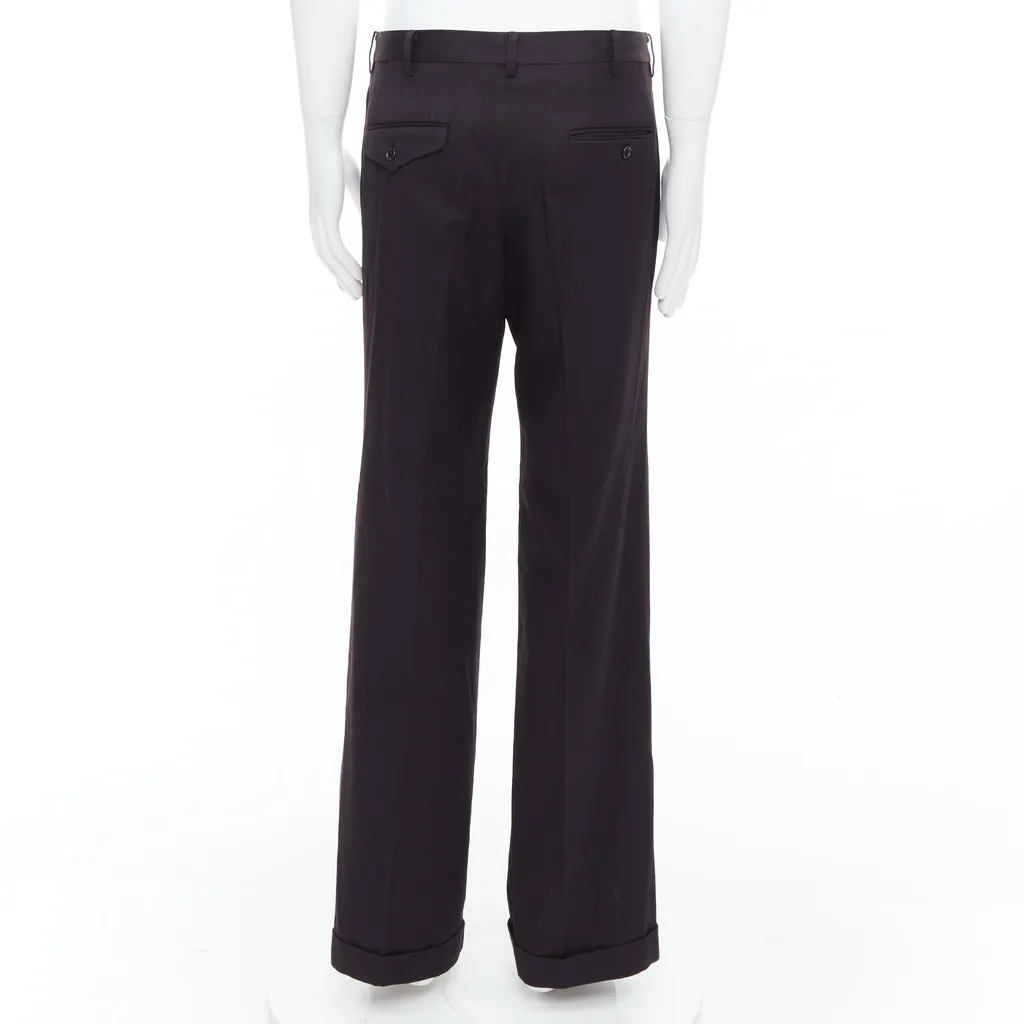 Yohji Yamamoto Wool Blend Pants Brown Very good - Box View