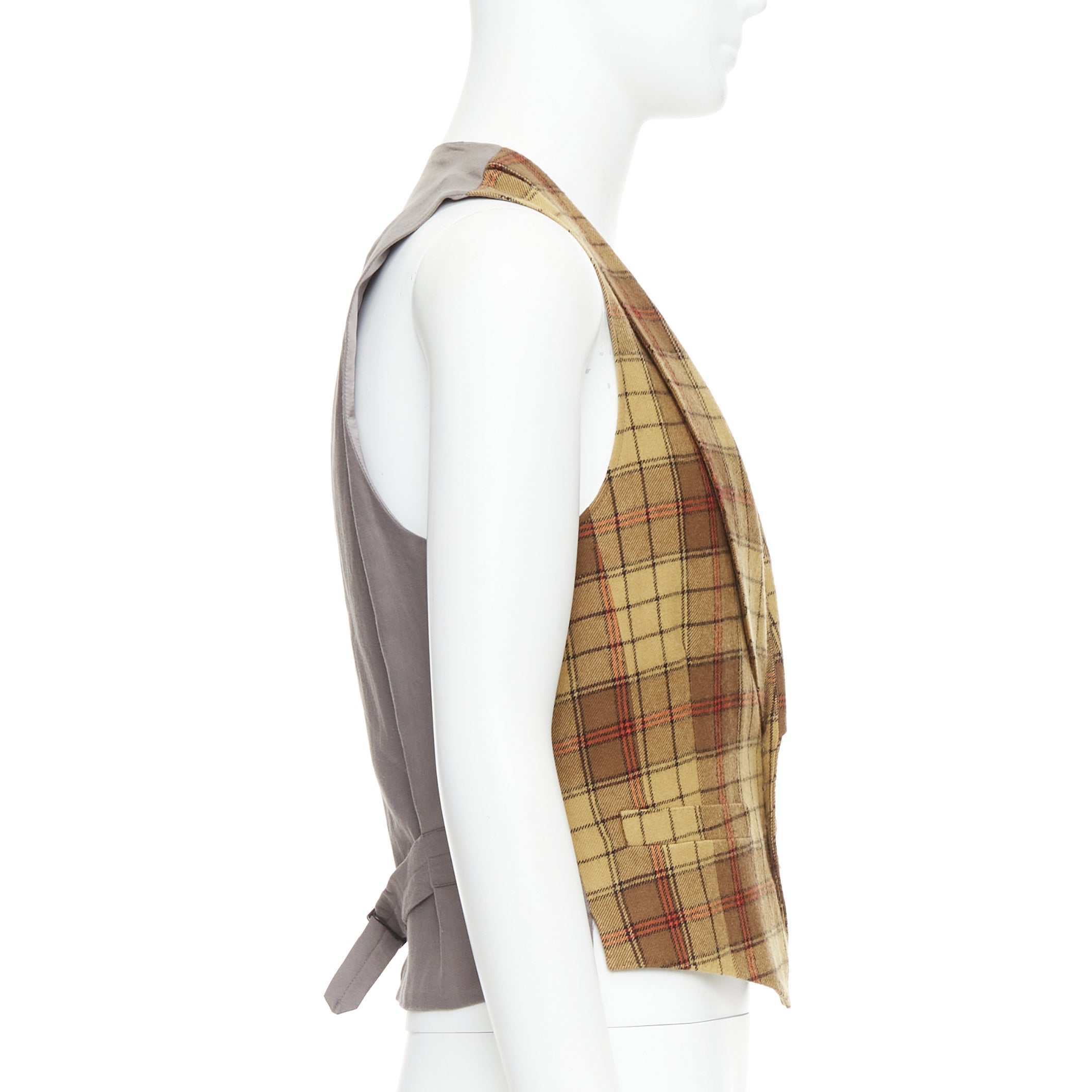Dries Van Noten Plaid Wool Waistcoat - 4