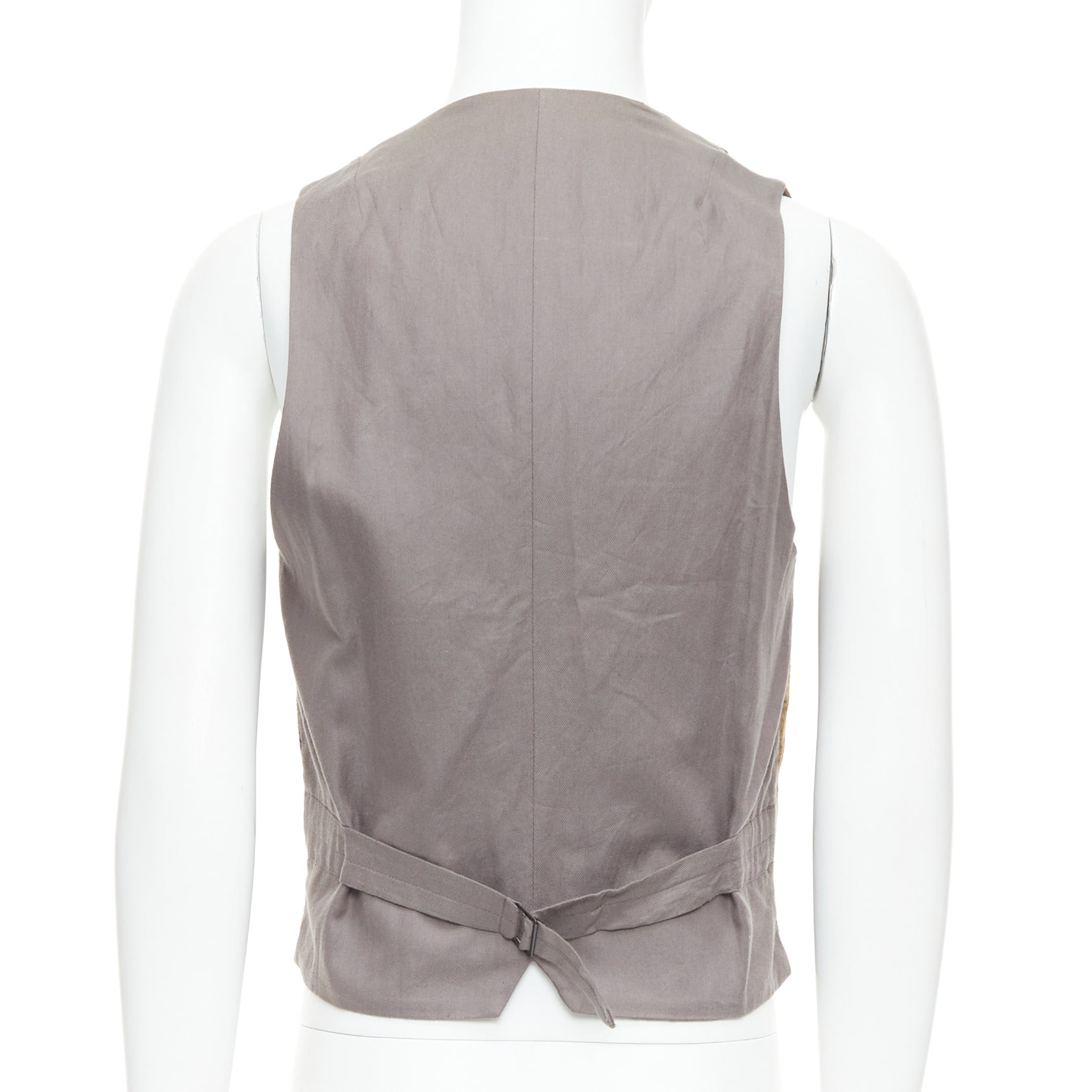 Dries Van Noten Plaid Wool Waistcoat - Side view