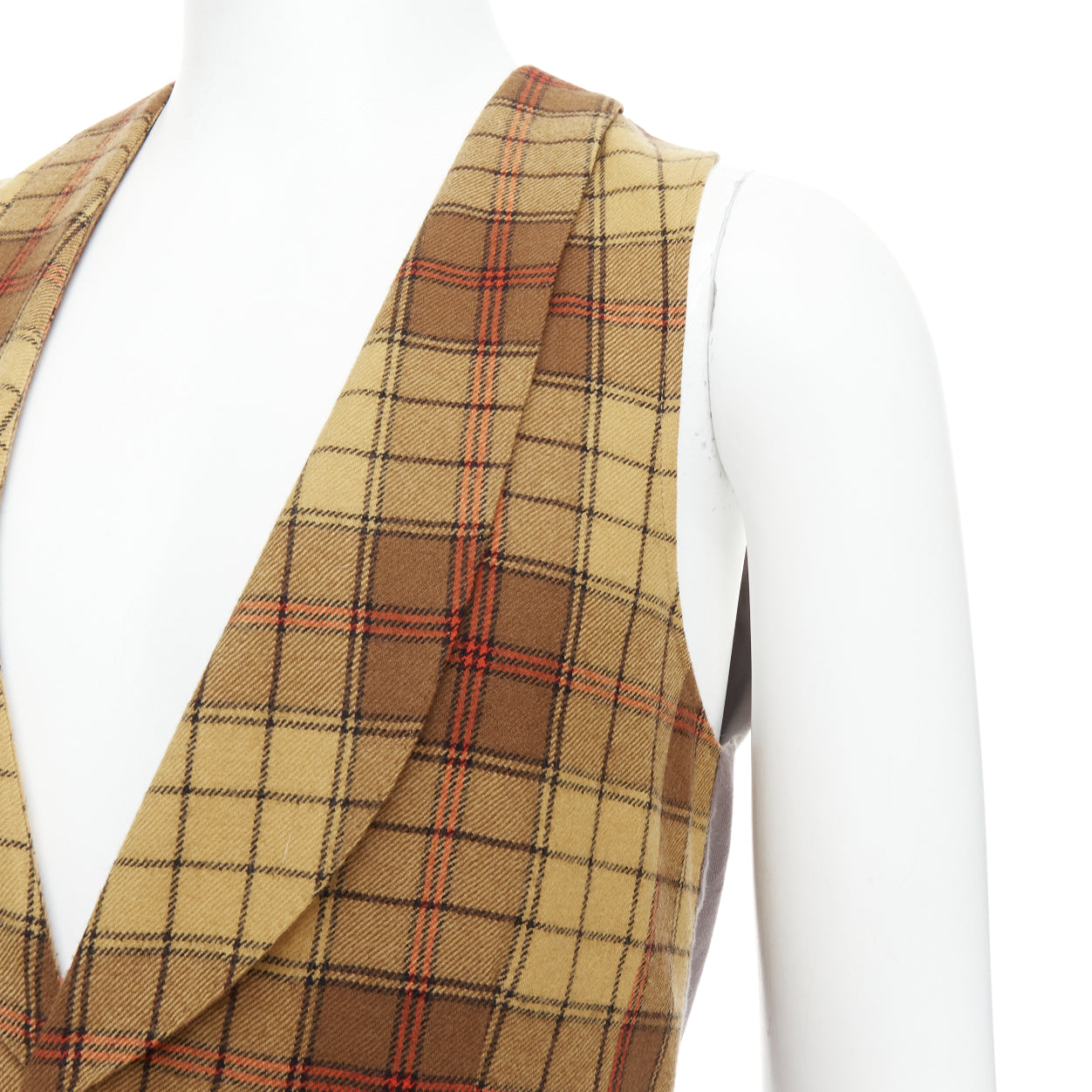 Dries Van Noten Plaid Wool Waistcoat - Detail 2