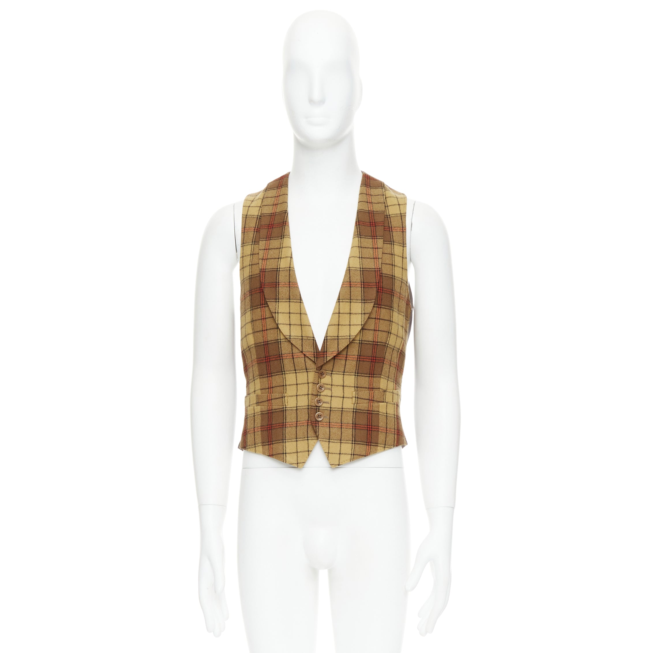 Dries Van Noten Plaid Wool Waistcoat - Image 11
