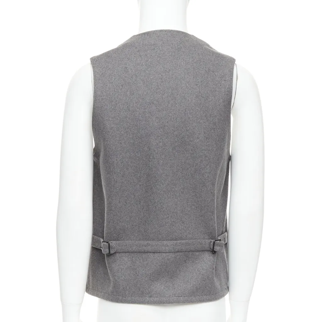 Lemaire Tape Bonded Vest Grey Wool Very good - Box View