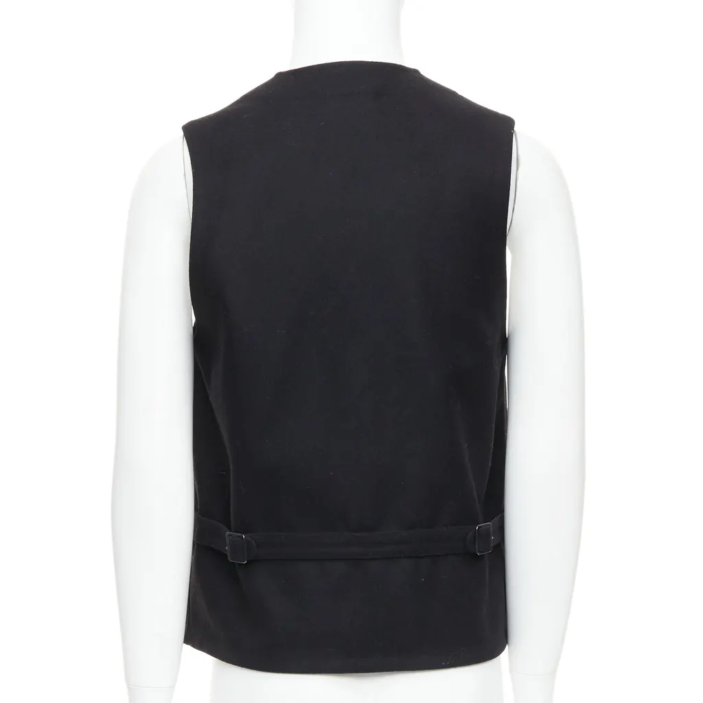 Lemaire Cotton Waistcoat Vest Black Wool Very good - Box View