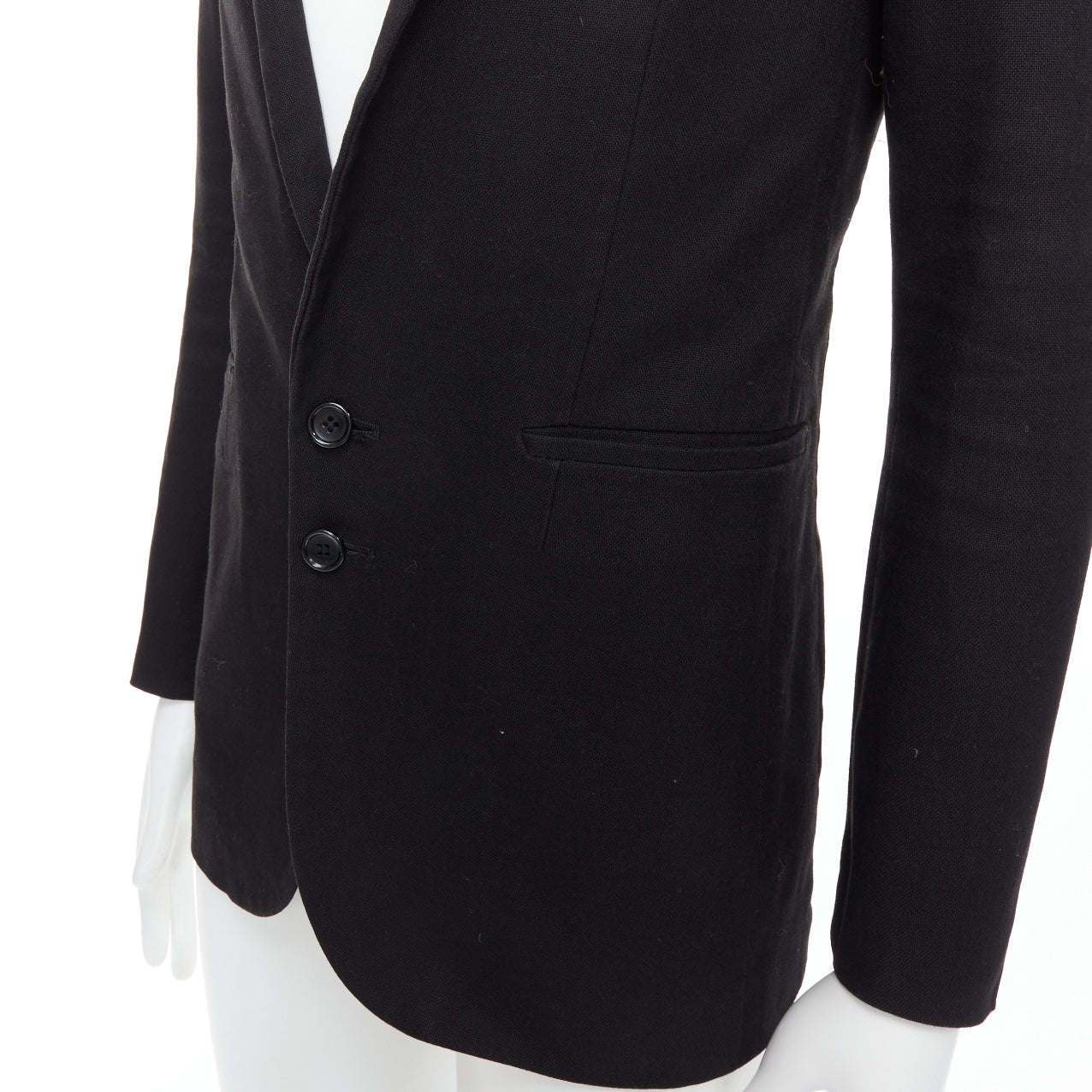 Unsigned / متعددة Black Fitted Blazer - Back view