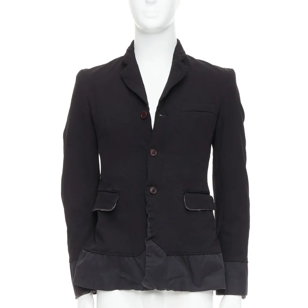 Comme Des Garcons Black Docking Blazer Black Polyester Very good - Front View