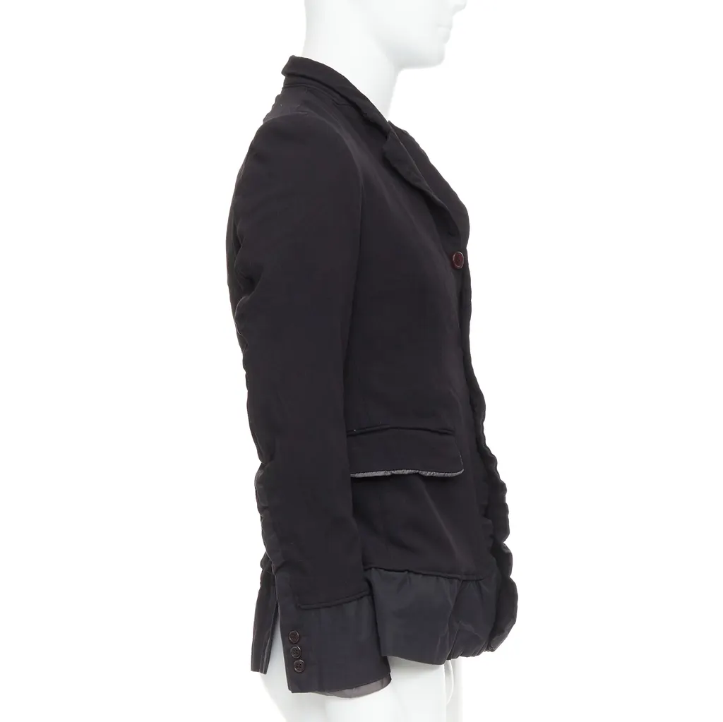 Comme Des Garcons Black Docking Blazer Black Polyester Very good - Model View